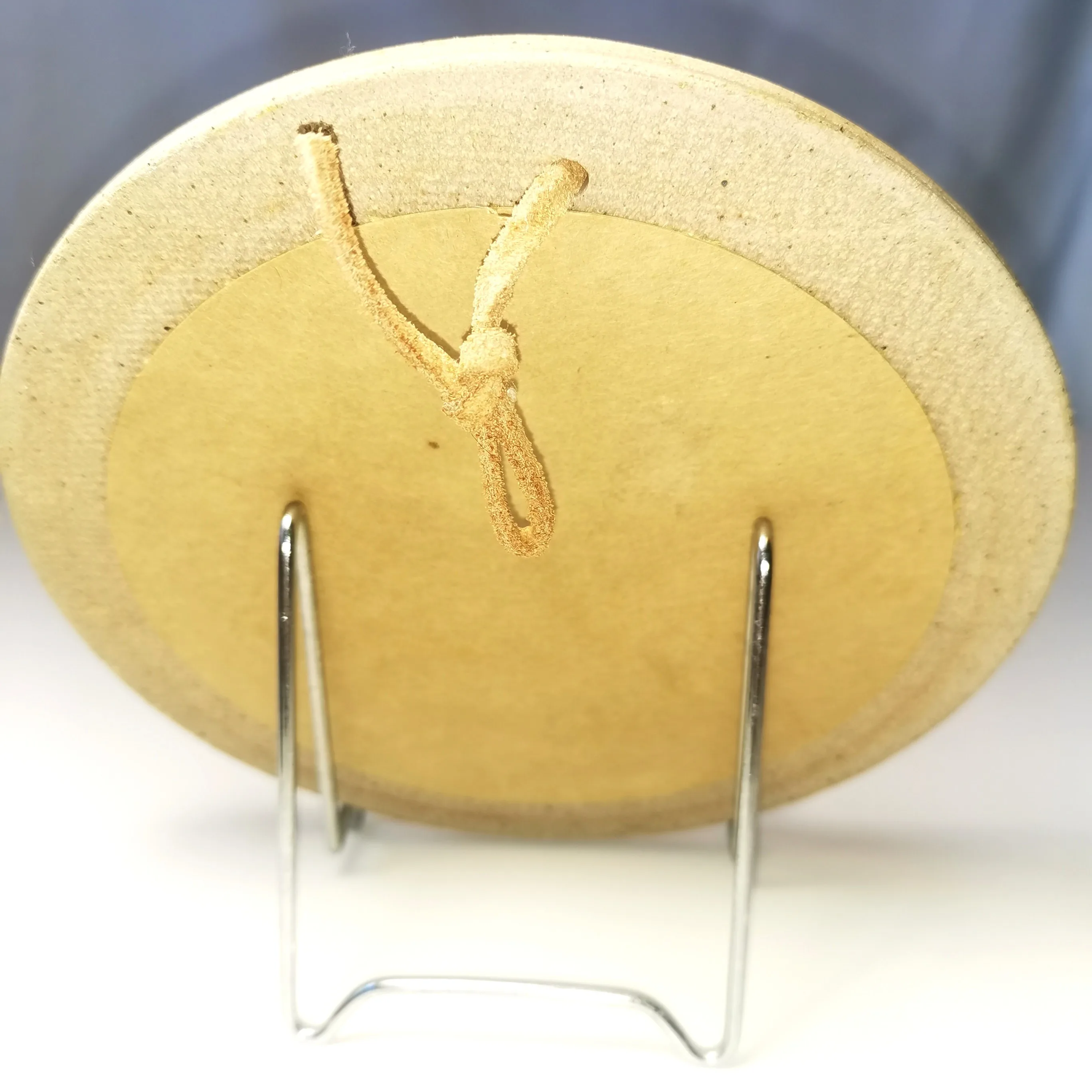 Dried Flower Wall Hanging Vintage, Circle Pottery 1980s Wall Dec image indicator(2)