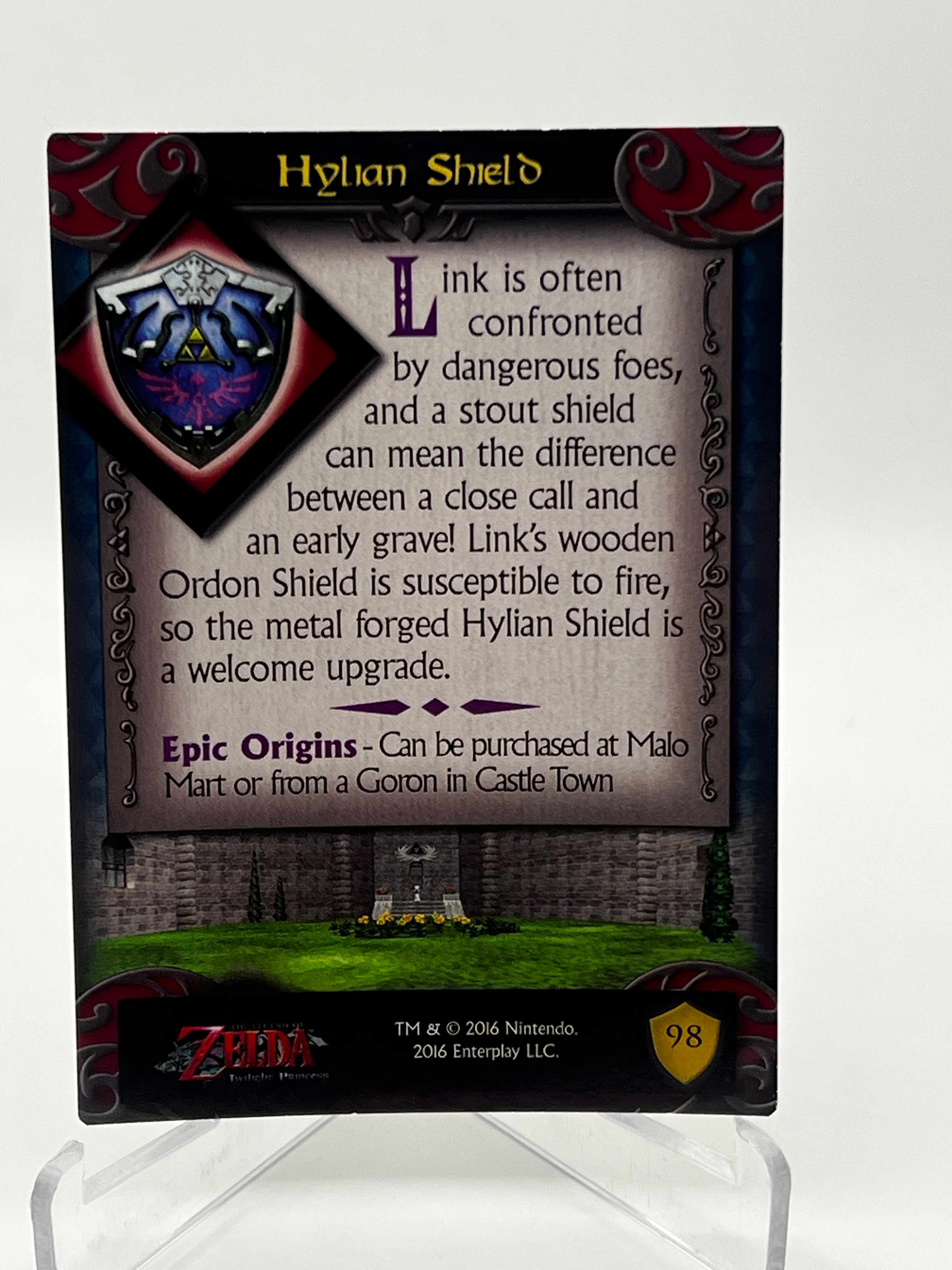 Legend of Zelda Hylian Shield #98 Holo Trading Card M/NM - photo 2