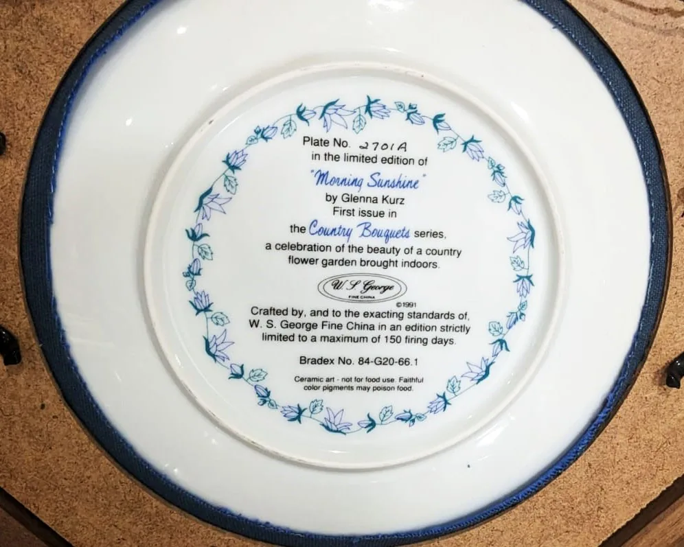 Morning Sunshine Collector Plate Country Bouquets by Glenna Kurz image indicator(3)