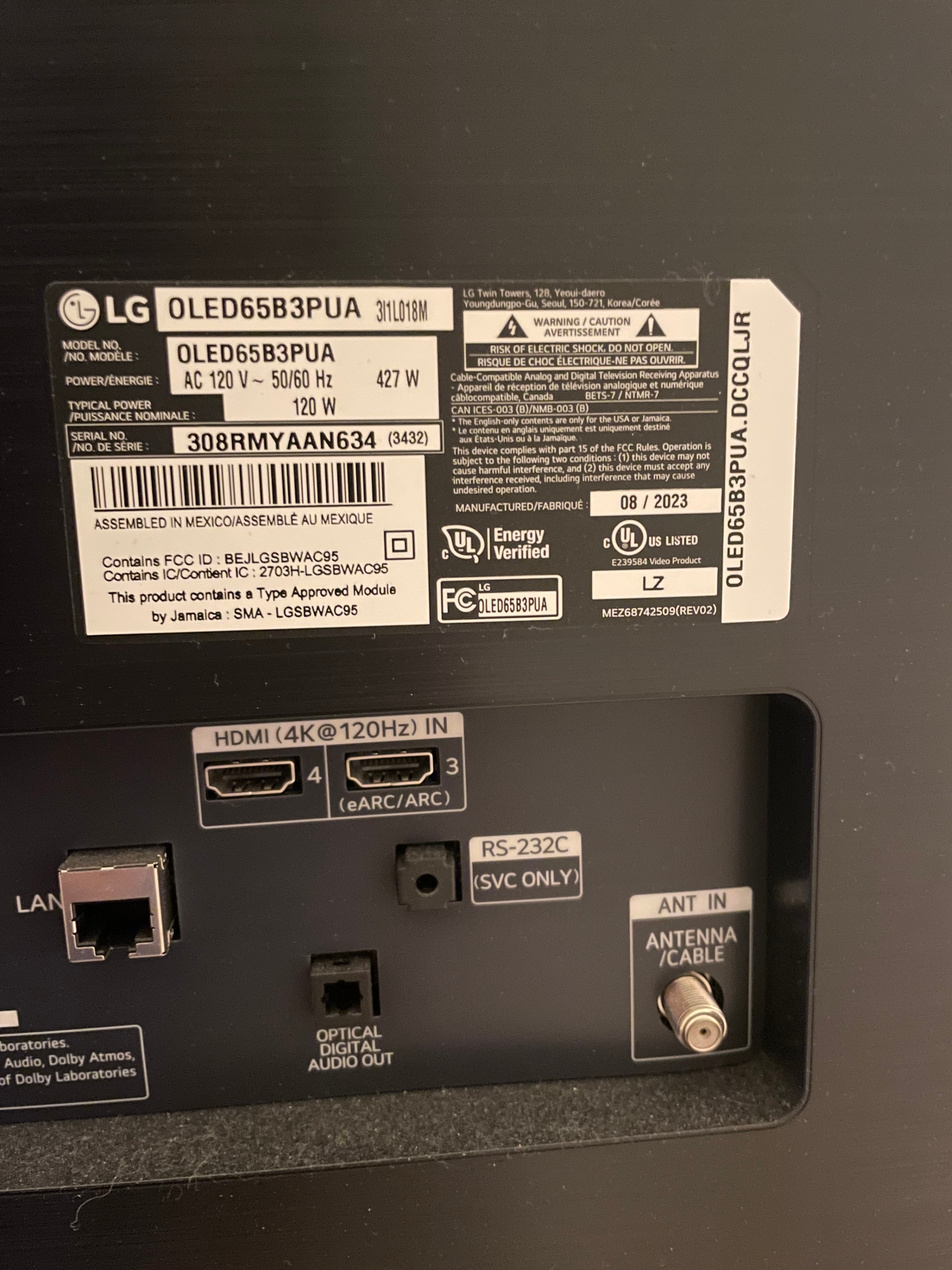 [LG OLED smart TV 65 inch] Still Has Protective Film - photo 4