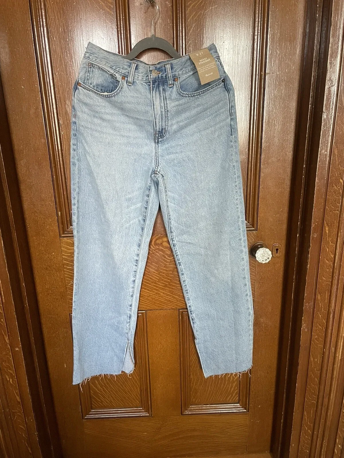 NWT Madewell Baggy Straight Jeans Seebald Wash Size 27