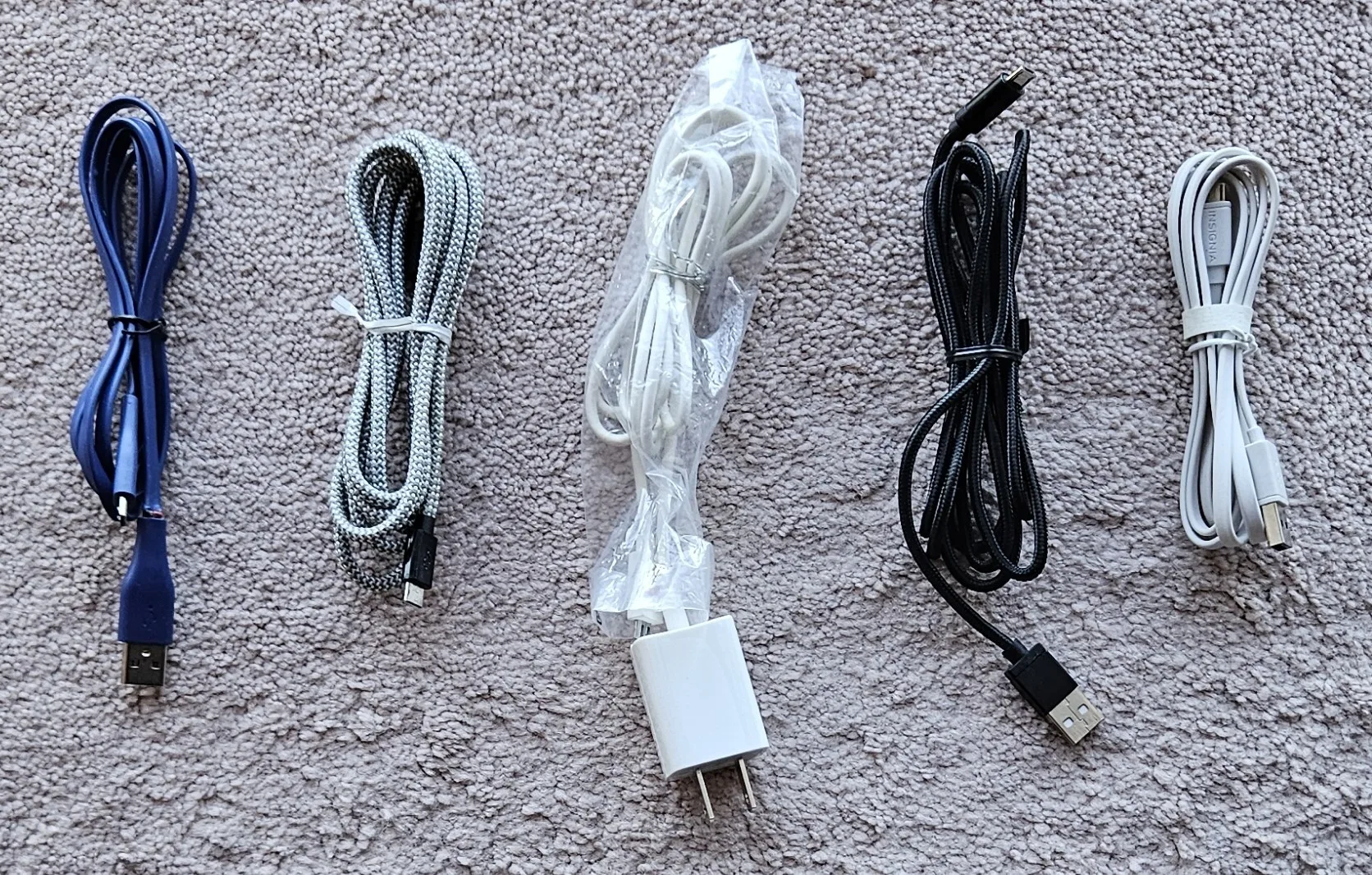 BRAND NEW Micro USB Charging Cable (5 Qty) thumbnail