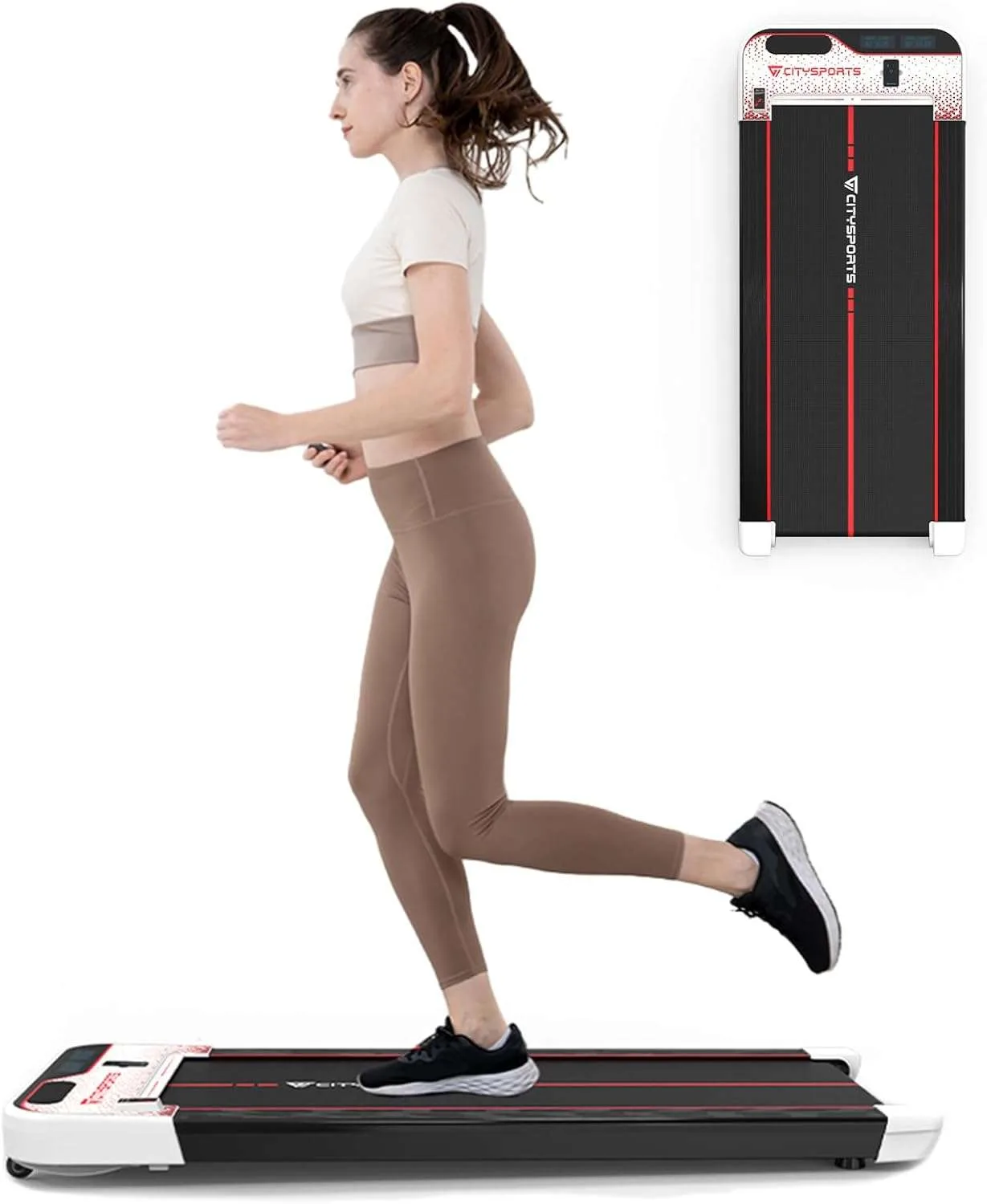 New Walking Pad Under Desk Treadmill (Black & White)