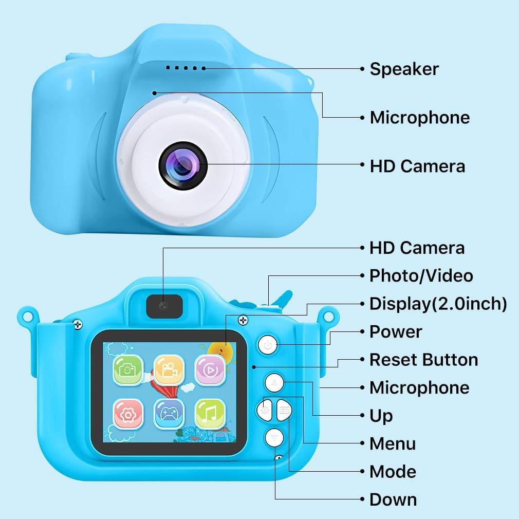 Kids Camera - Blue Unicorn Design - photo 3