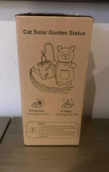 Solar-Powered Outdoor Cat Garden Statues - 2 Available image indicator(5)