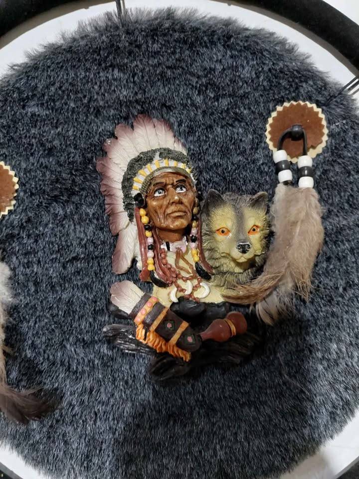 Native American dream catcher decor art 14.5" - photo 4