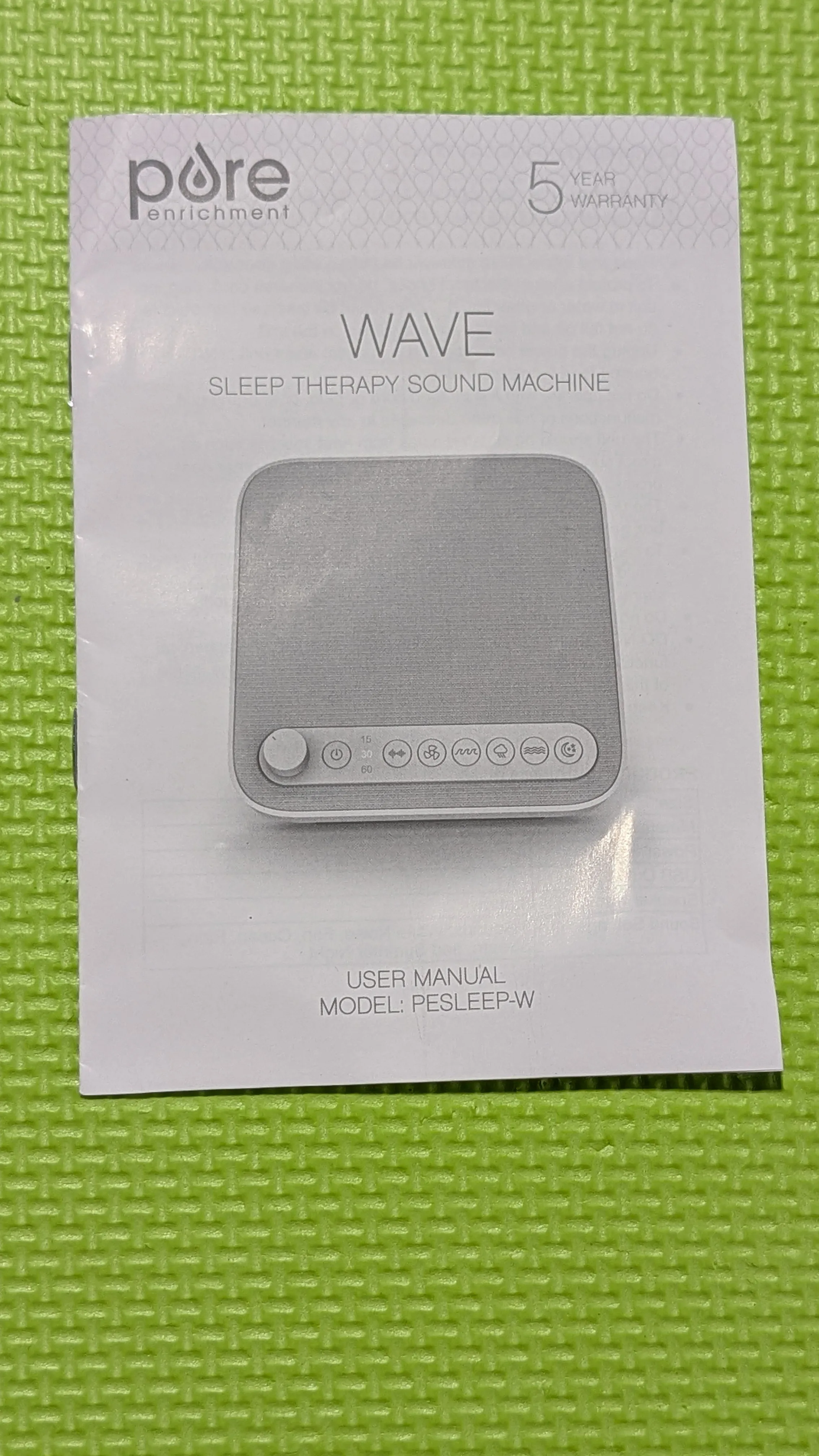 Pure Enrichment Wave Premium Sleep Sound Machine w/ USB Charger image indicator(7)