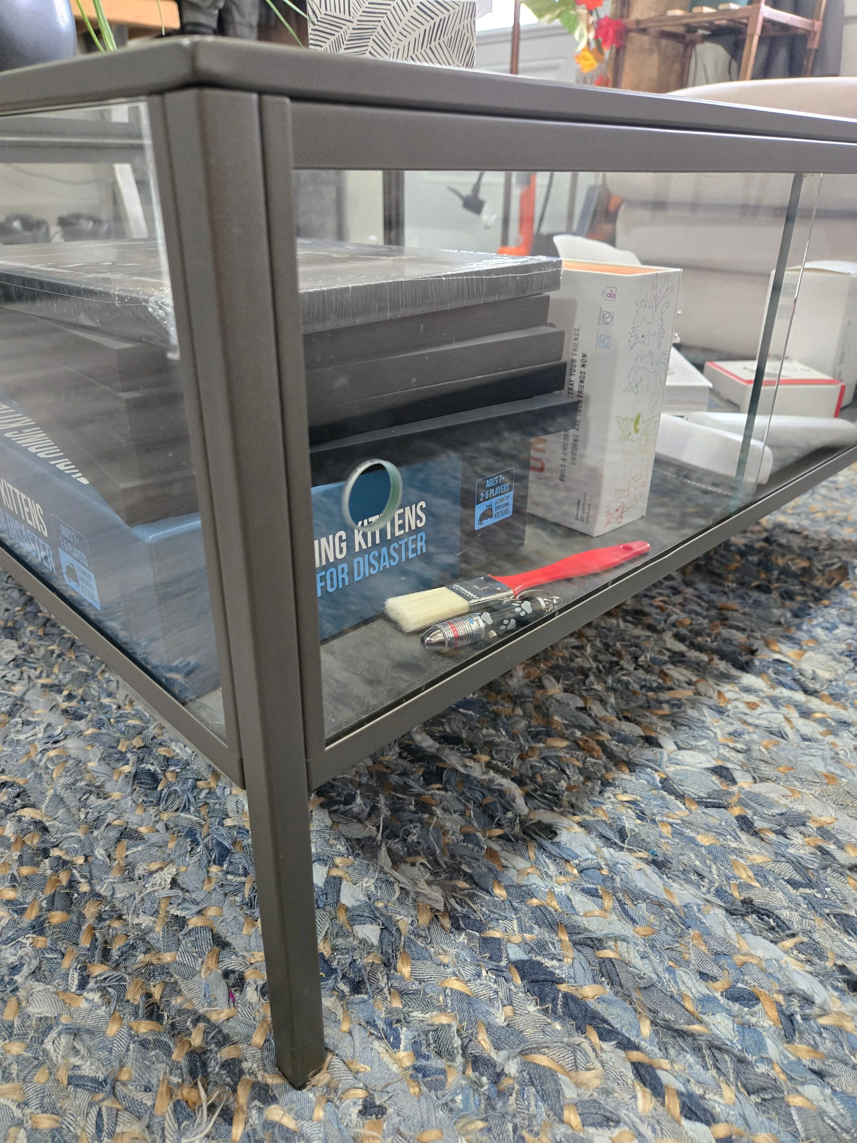 Modern glass and metal coffee table image indicator(3)