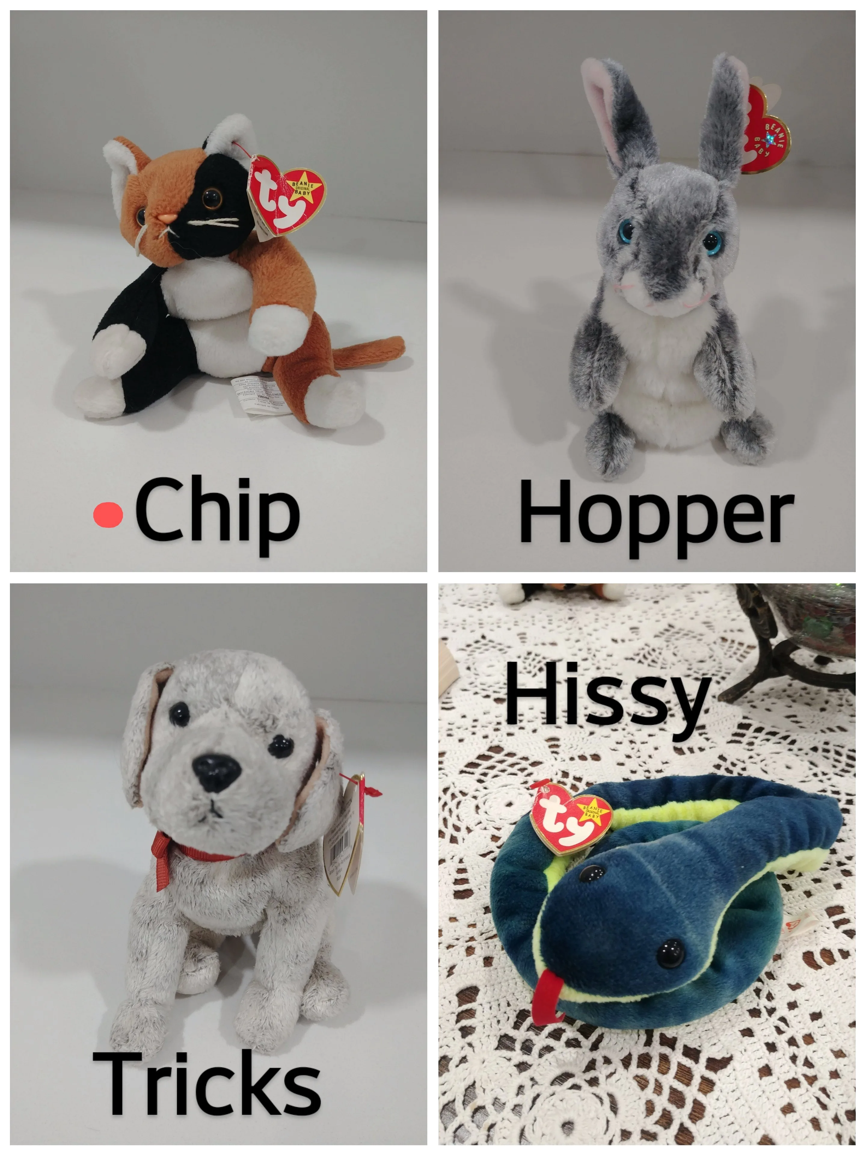 Stocking Stuffers,Ty Beany Babies w Birth Tags,Like new,$15 each image indicator(4)