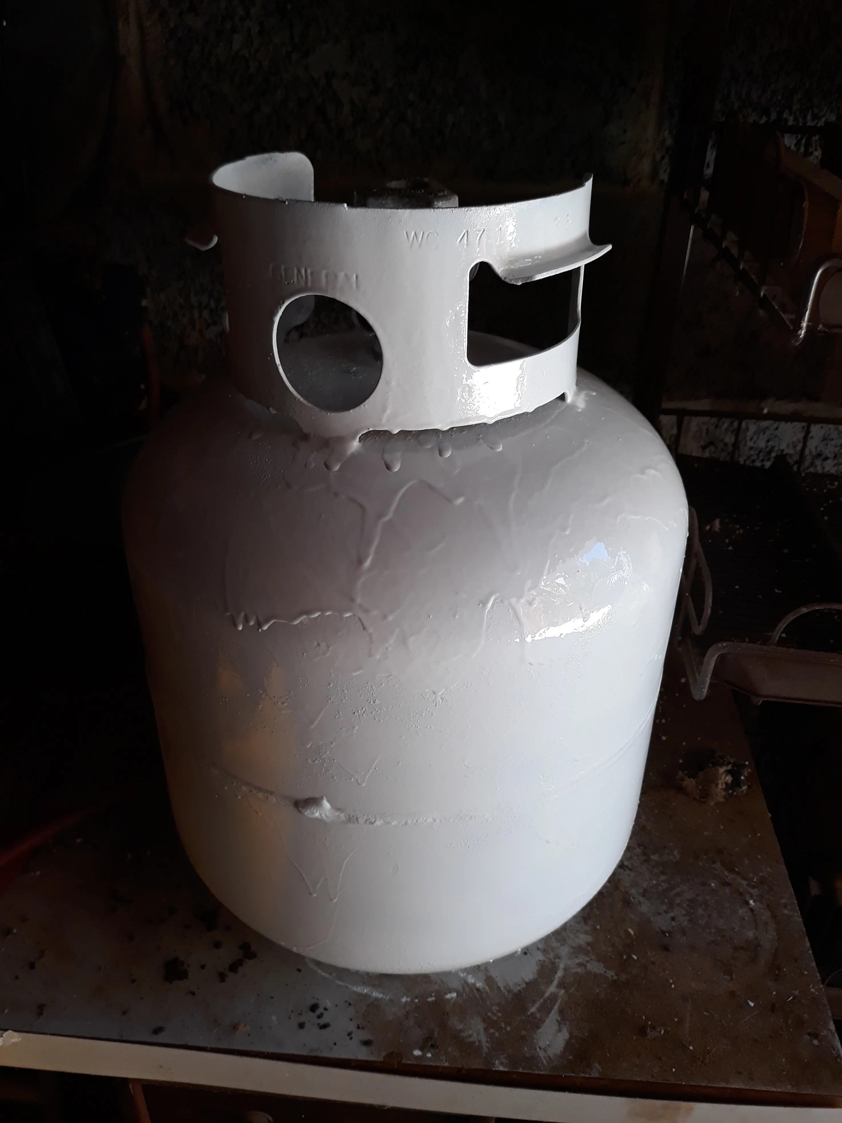 Propane Gas Tank - White