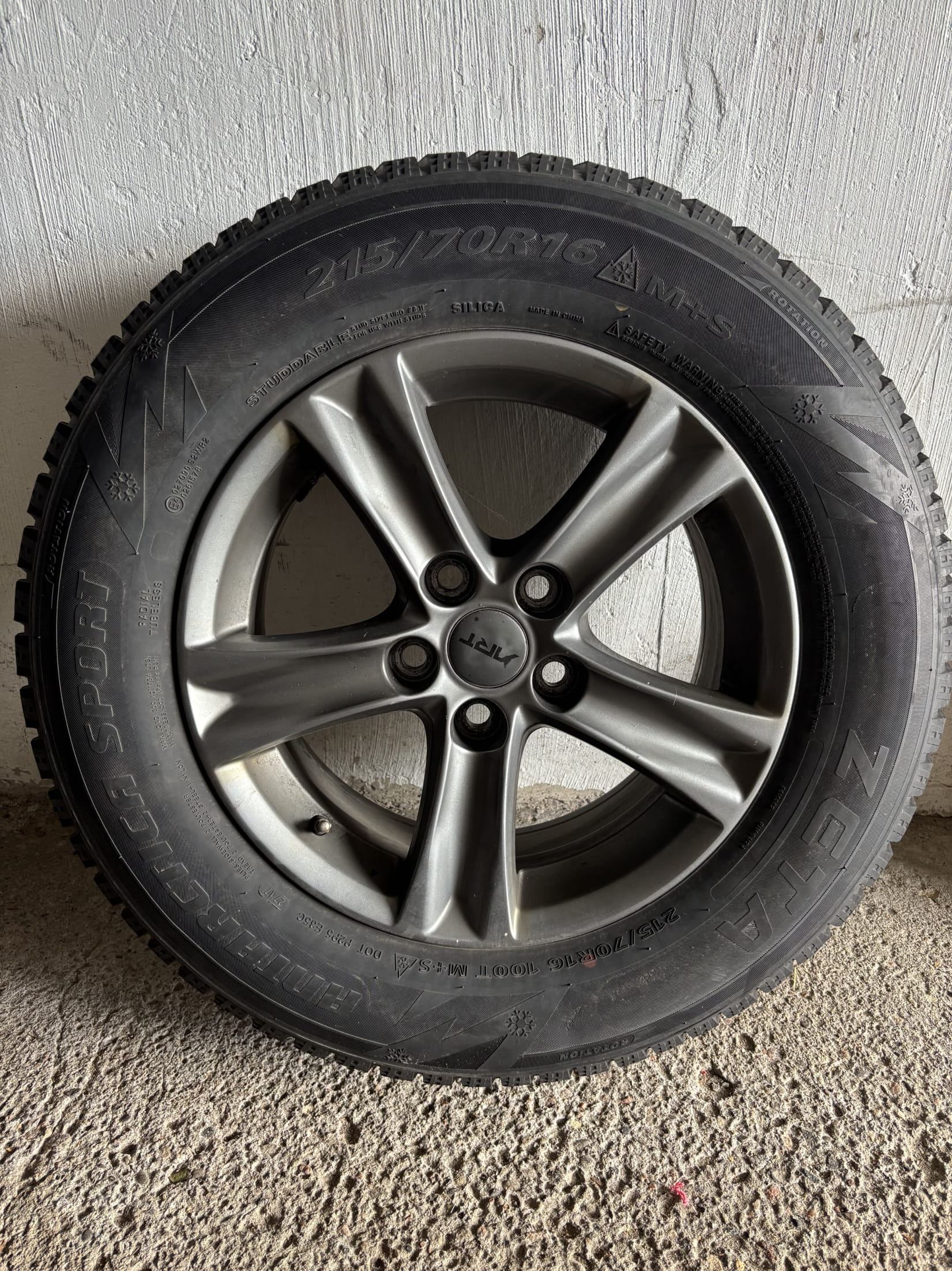 Zeta Winter Tires w/ Gunmetal Alloy Rims – Set of 4 – 215/70R16
