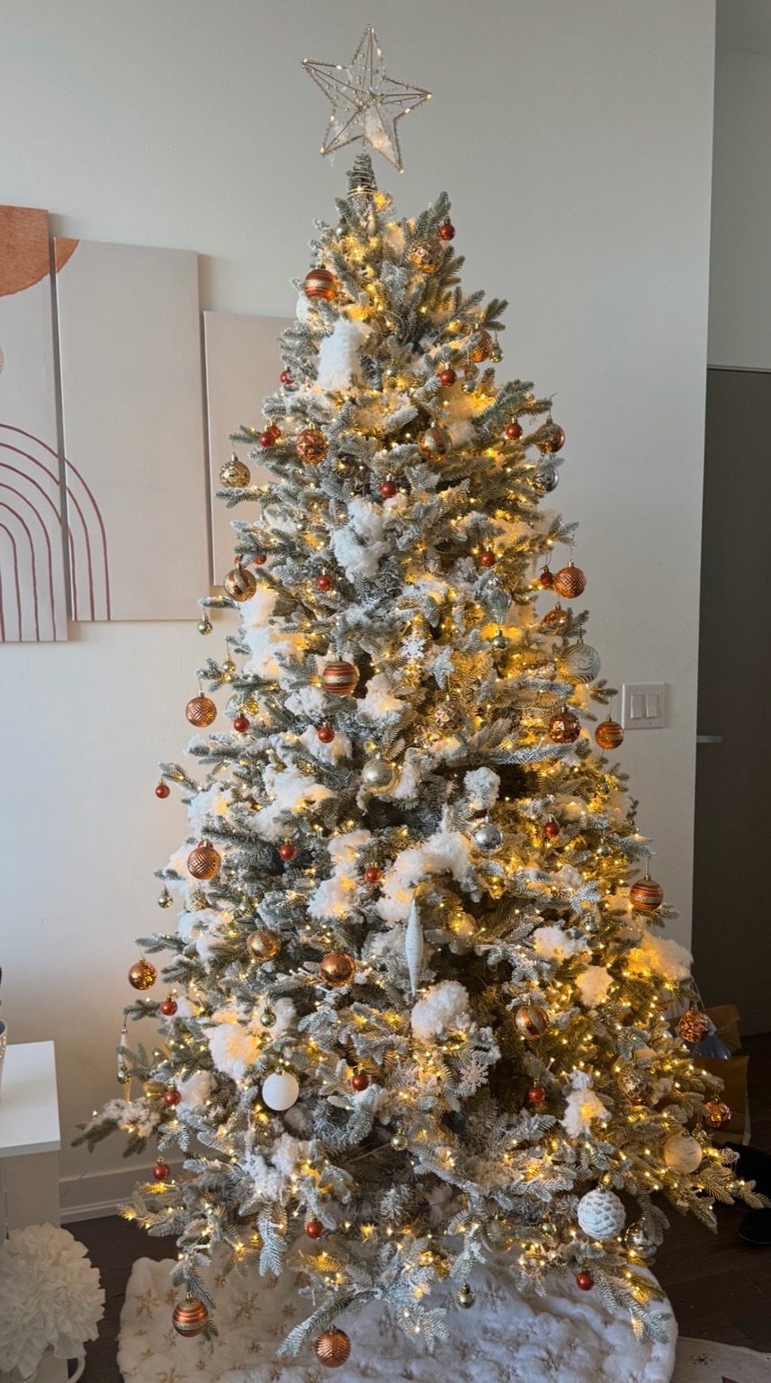 7.5 ft Pre-Lit Christmas Tree w/ Lights, Remote, Skirt & Ornamen - photo 2