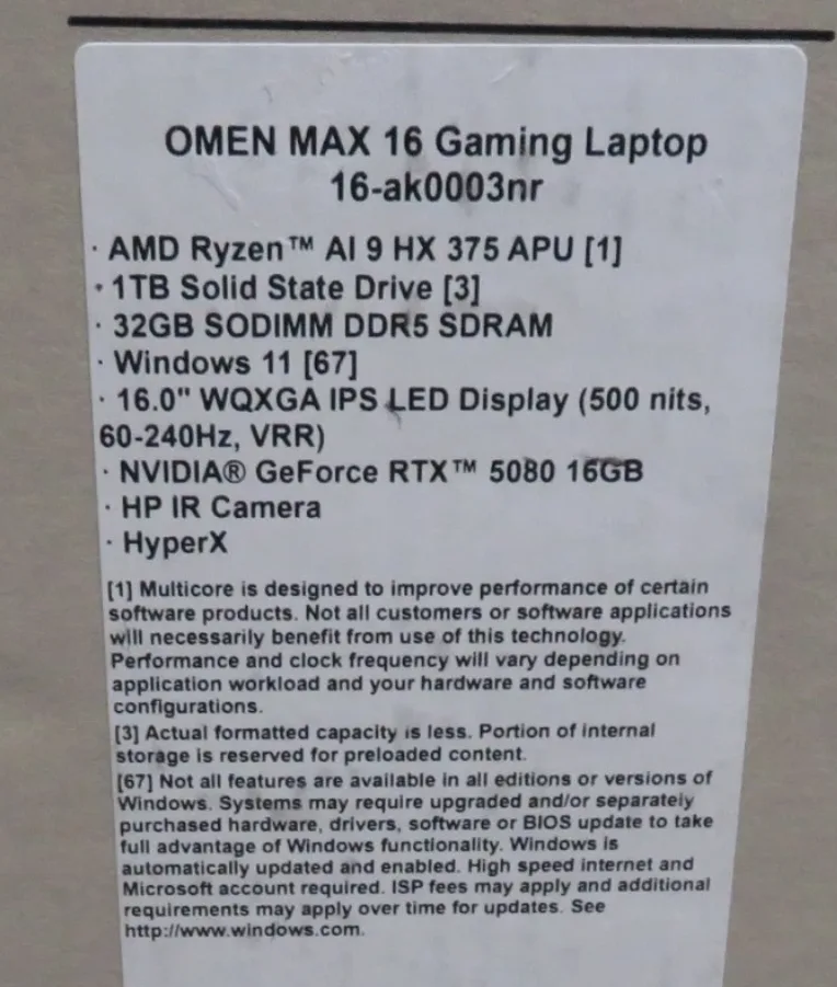 AMD AI 9 HX w/ RTX 5080