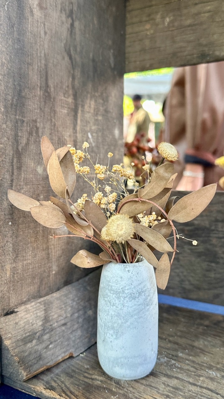 Mini Vase with Dried Flowers