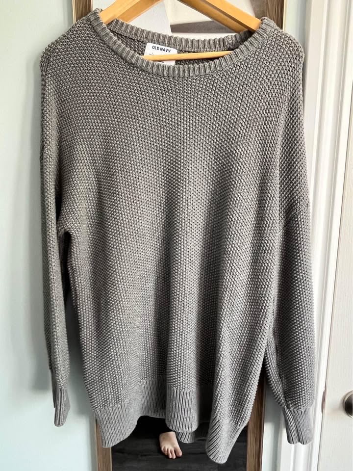 Large Knit Tunic Length Sweater