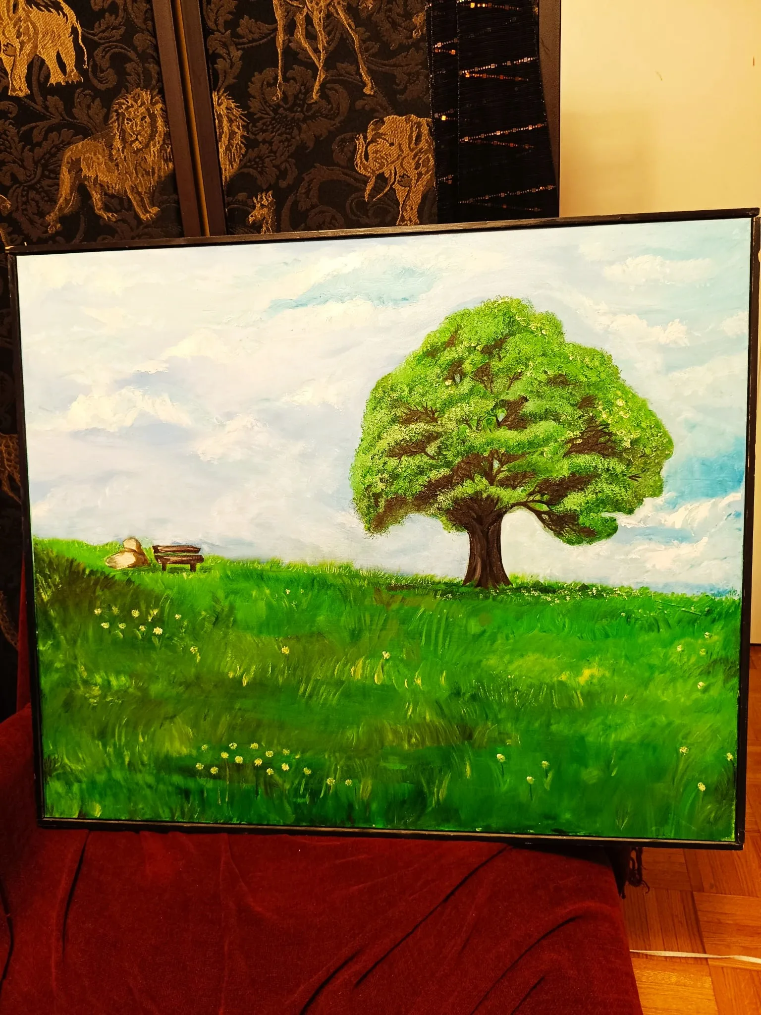 $20 off Summer Tree Original Painting/Art (30x36 Inches)