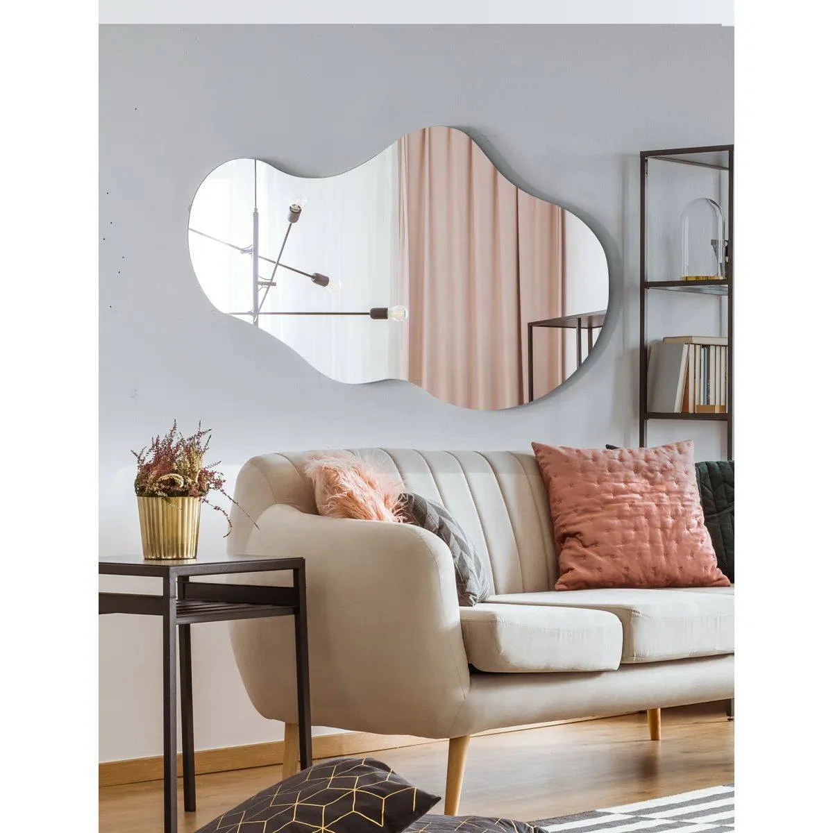 Large Cloud Shaped Mirror 46''