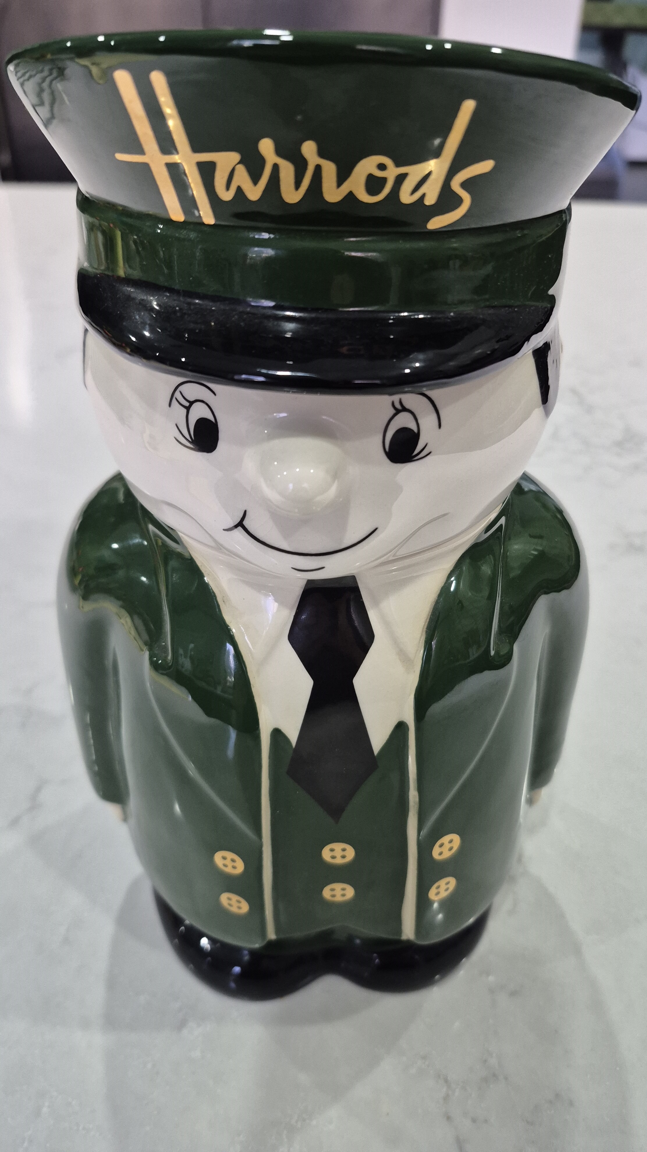 Cookie Jar- Harrods Knightsbridge Green Ceramic Doorman - photo 4