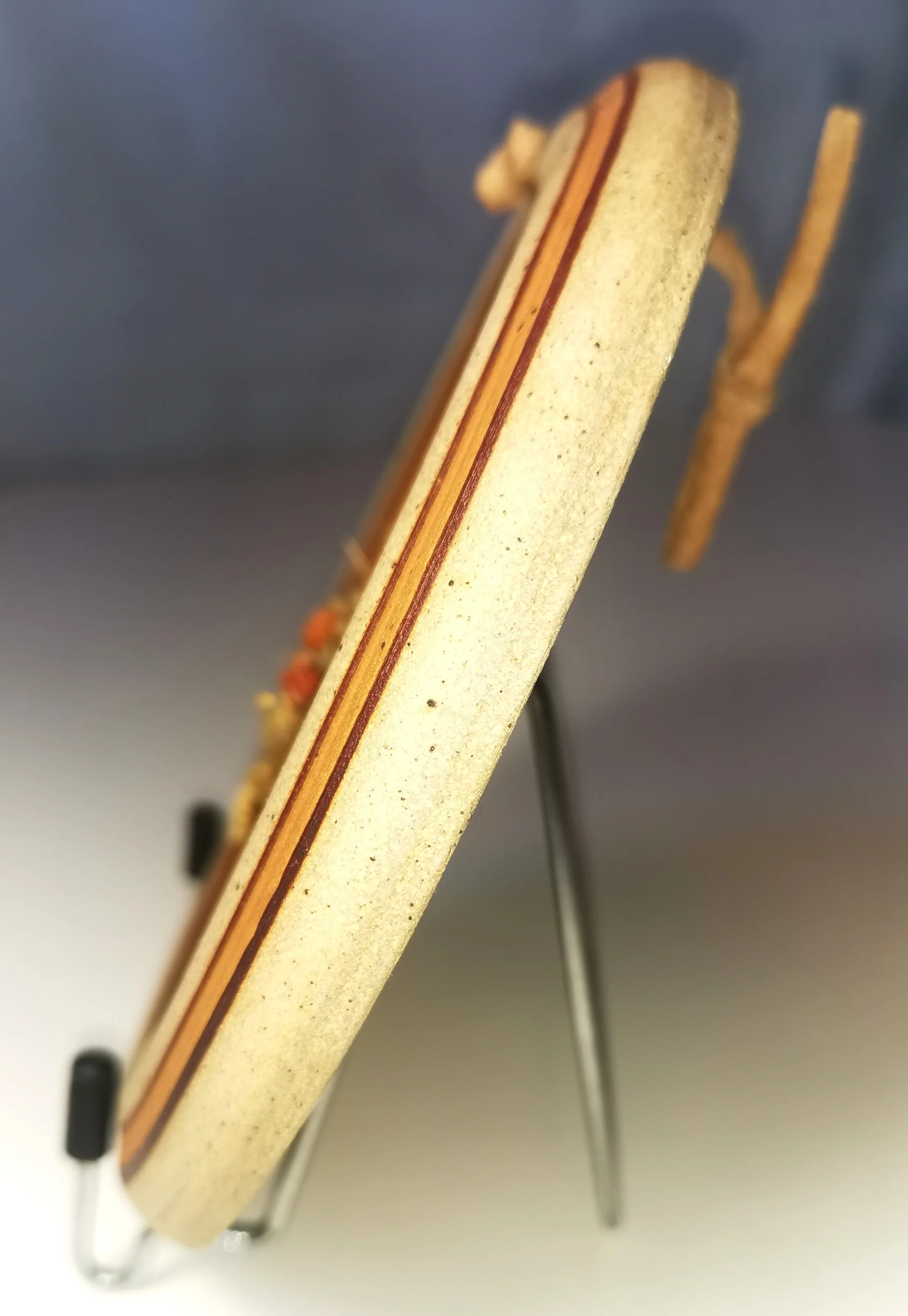 Dried Flower Wall Hanging Vintage, Circle Pottery 1980s Wall Dec image indicator(4)