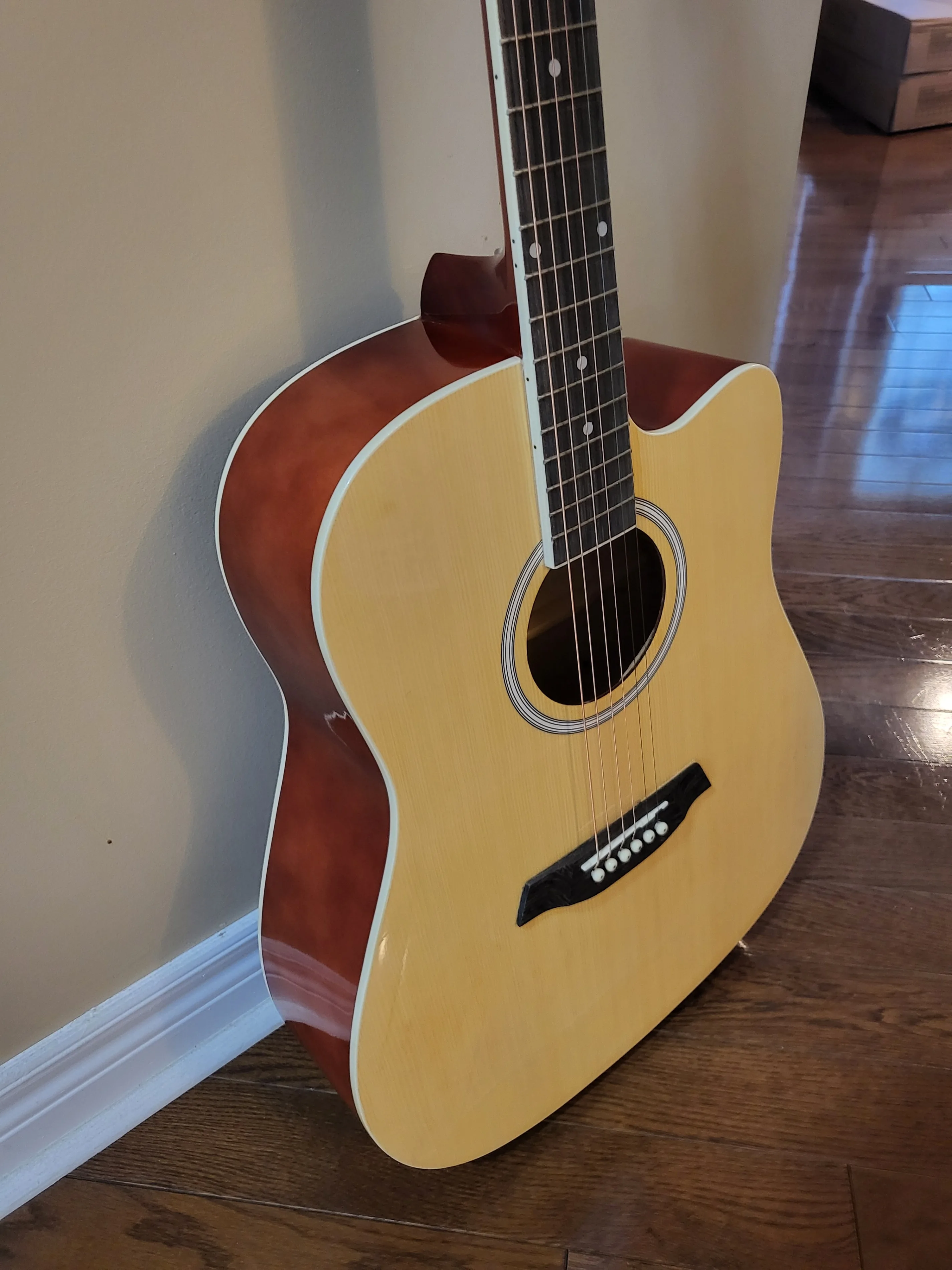 Ready to Play! NEW 41" Spruce Cutaway Acoustic Guitar image indicator(2)