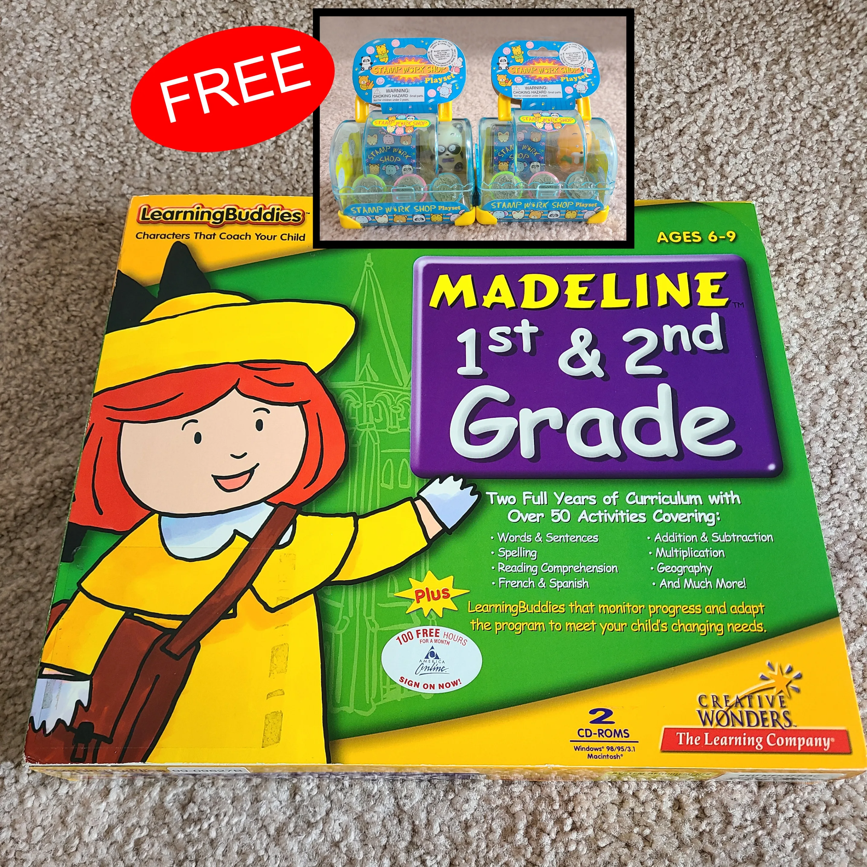 Madeline 1st and 2nd Grade learning CD-ROMs & Free Bonus