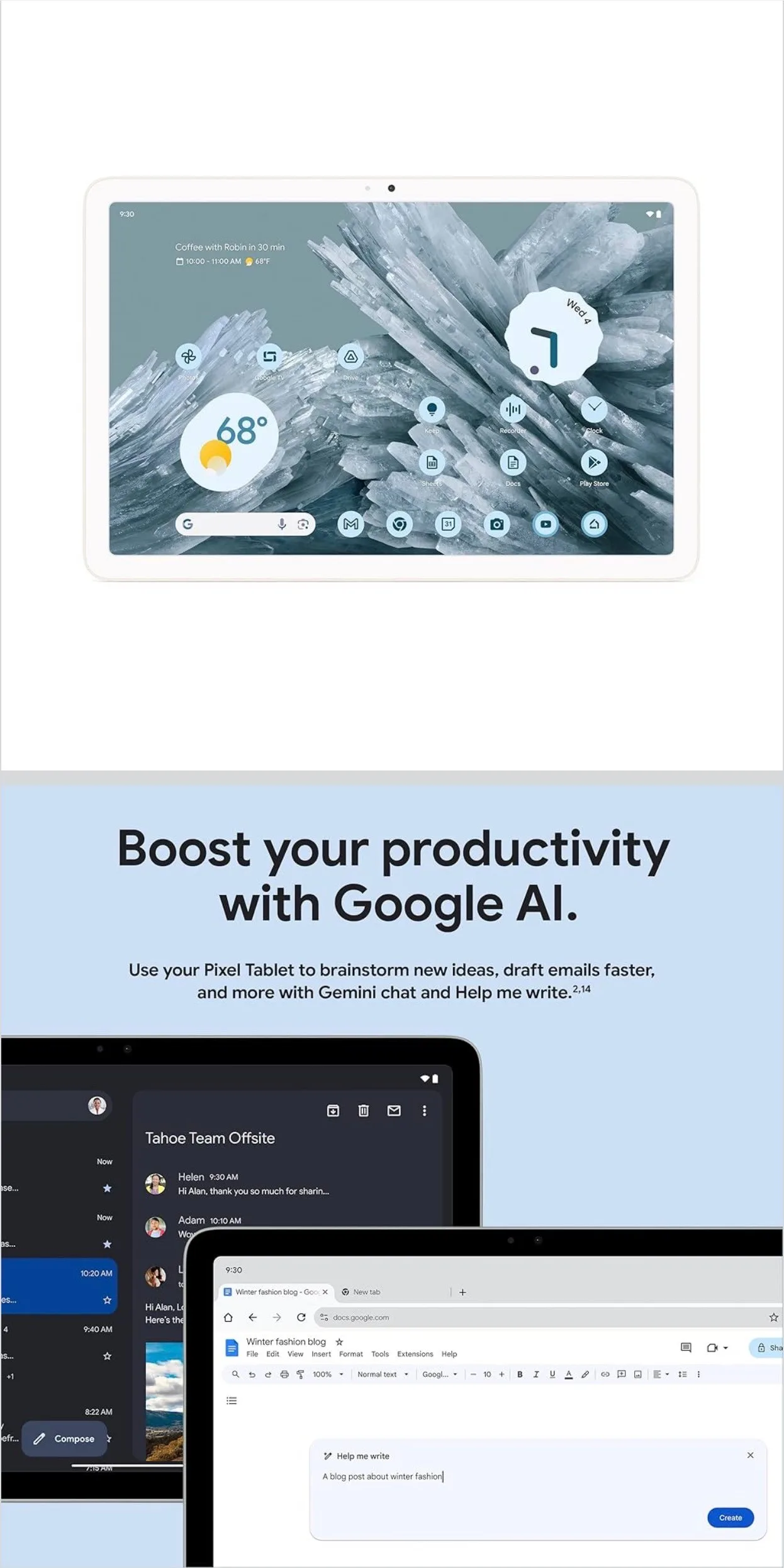 Google Pixel Tablet 11' Screen,128GB Storage,7000mAh Battery NEW image indicator(4)