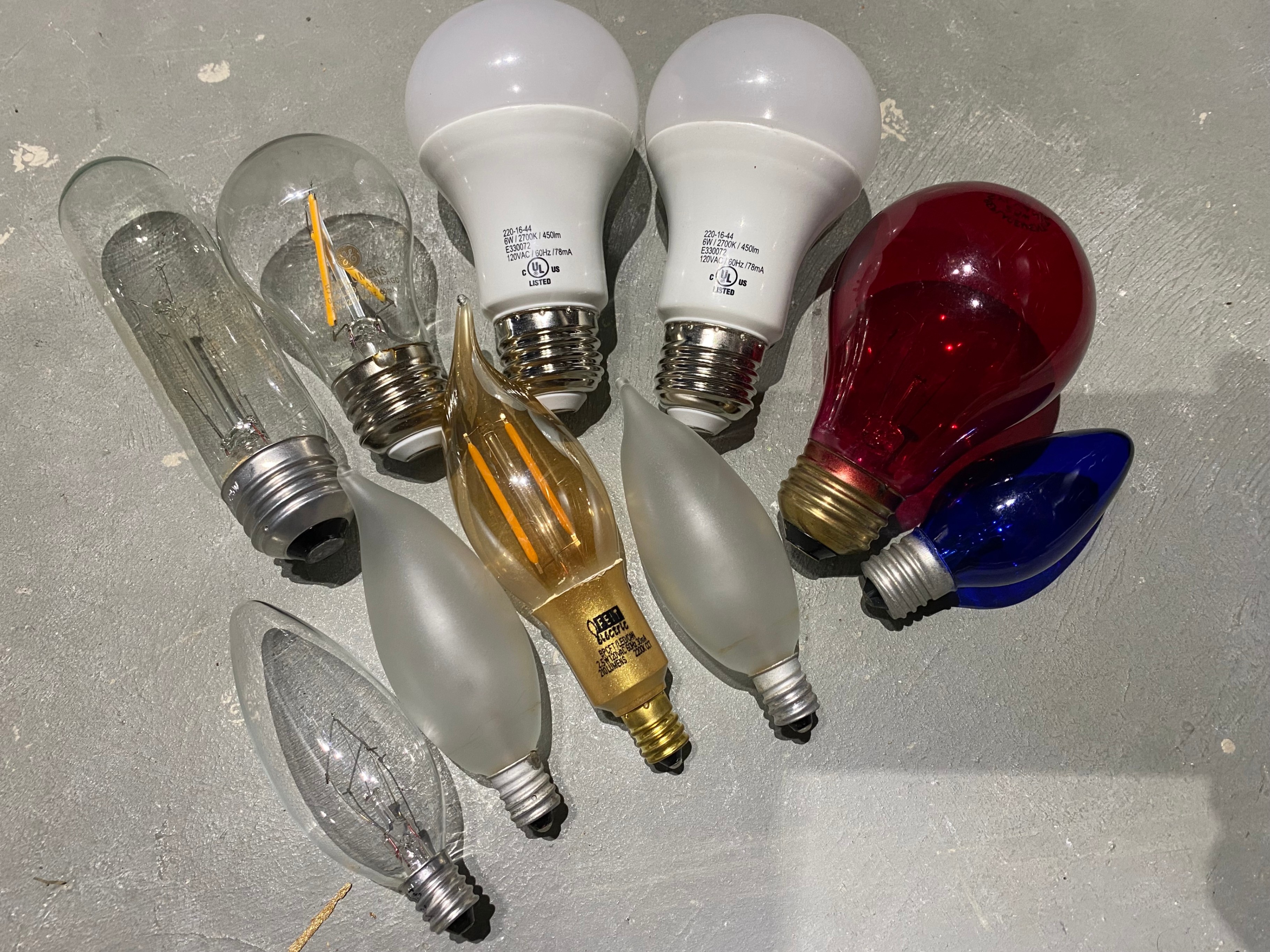 10 LED Bulbs & Non-LED Bulbs – A19 (E26) – A11 (E12) –$2 for all