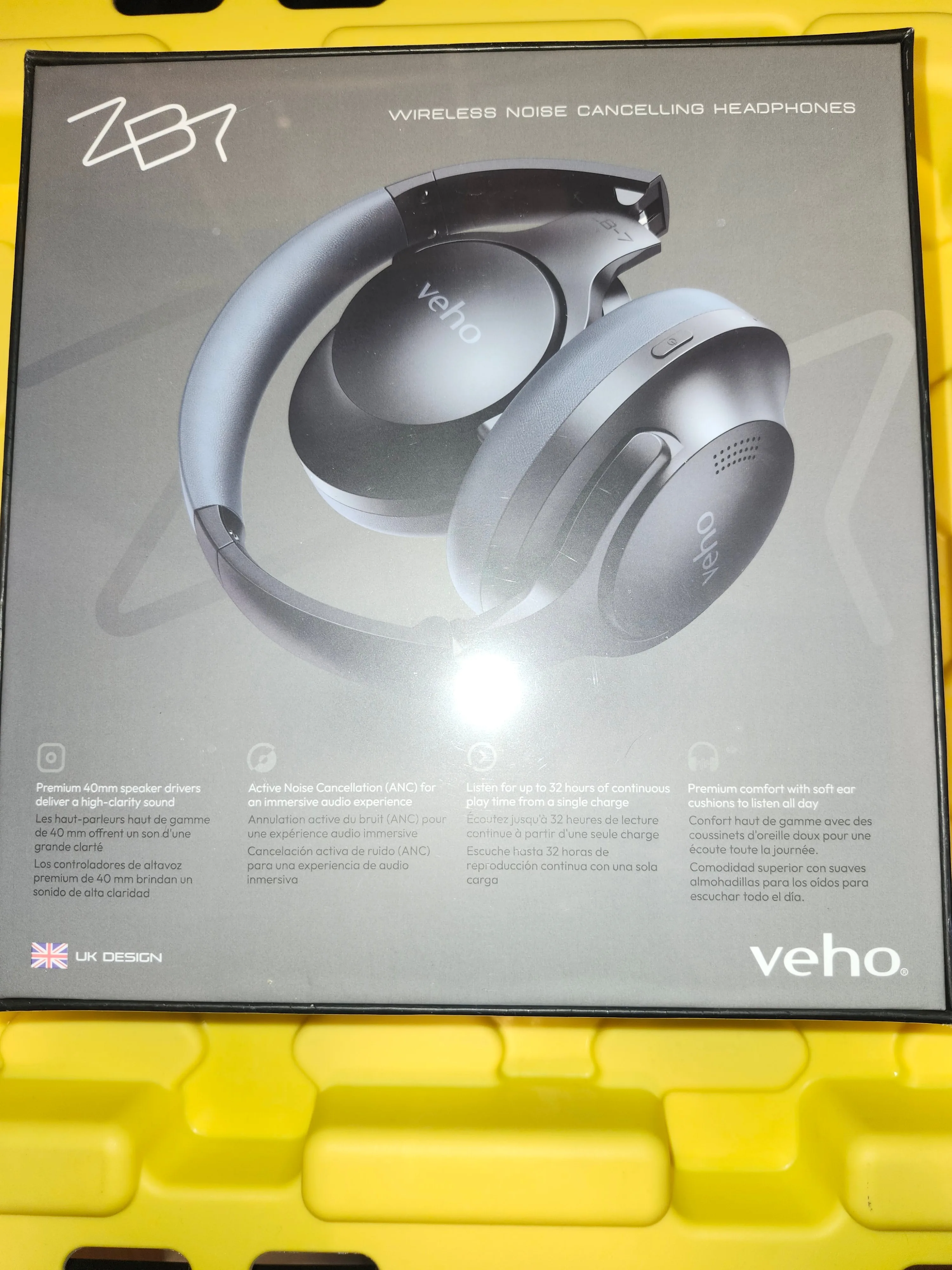 Veho ZB-7 Wireless Noice Cancelling Headphones, Brand New in BOX image indicator(2)