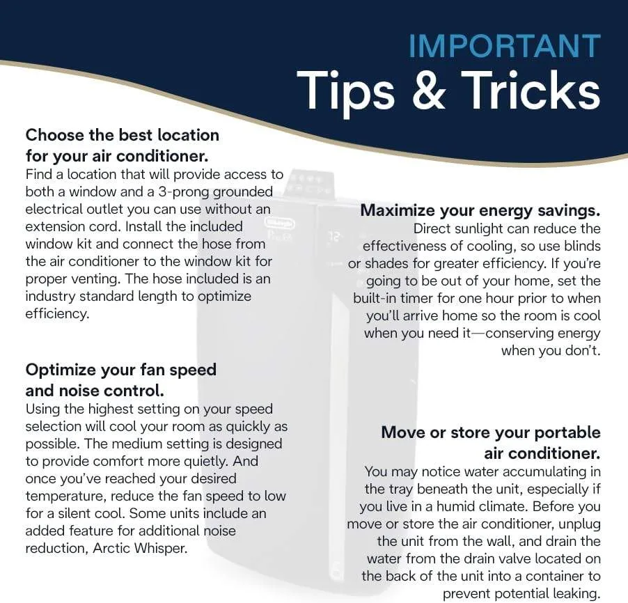 DeLonghi Portable Air Conditioner 14,000 BTU image indicator(9)