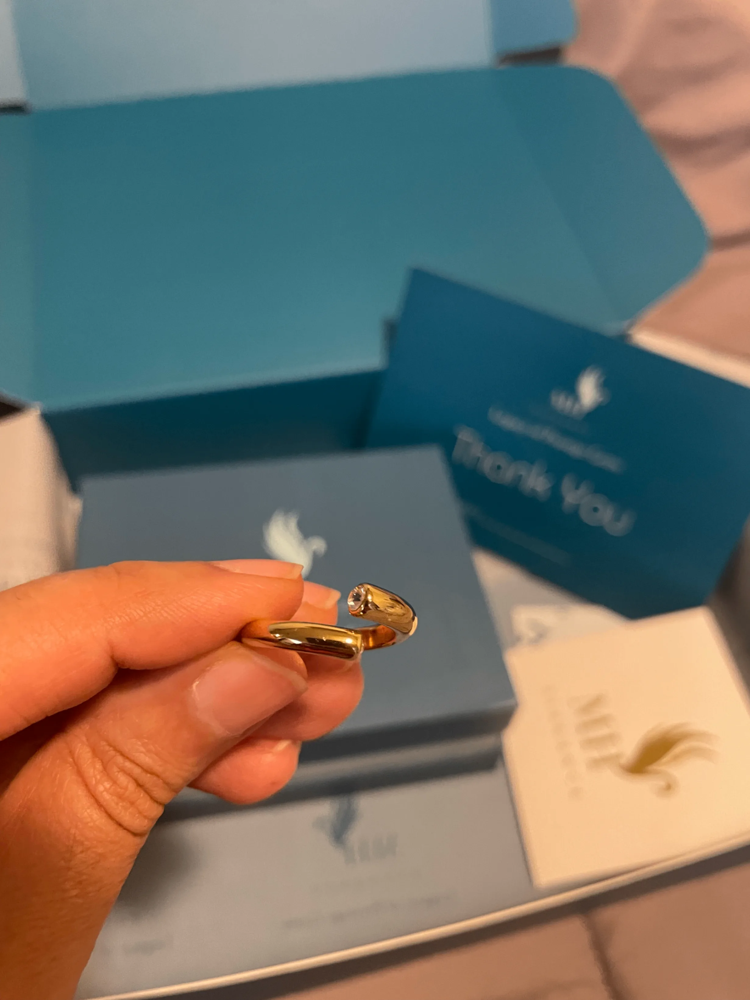 14k Gold Plated Dainty Ring| Adjustable Ring image indicator(4)