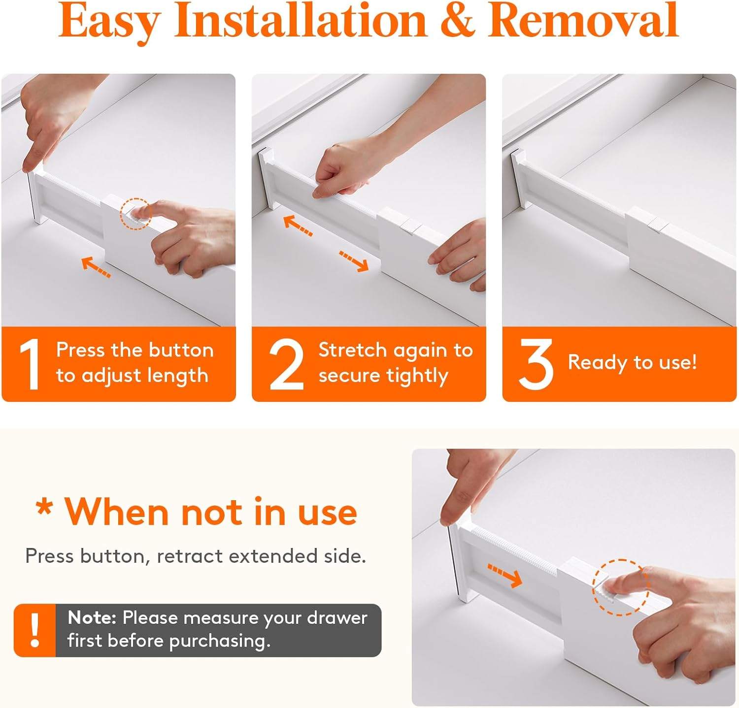 Lifewit 5-Pack Adjustable Drawer Dividers - photo 4