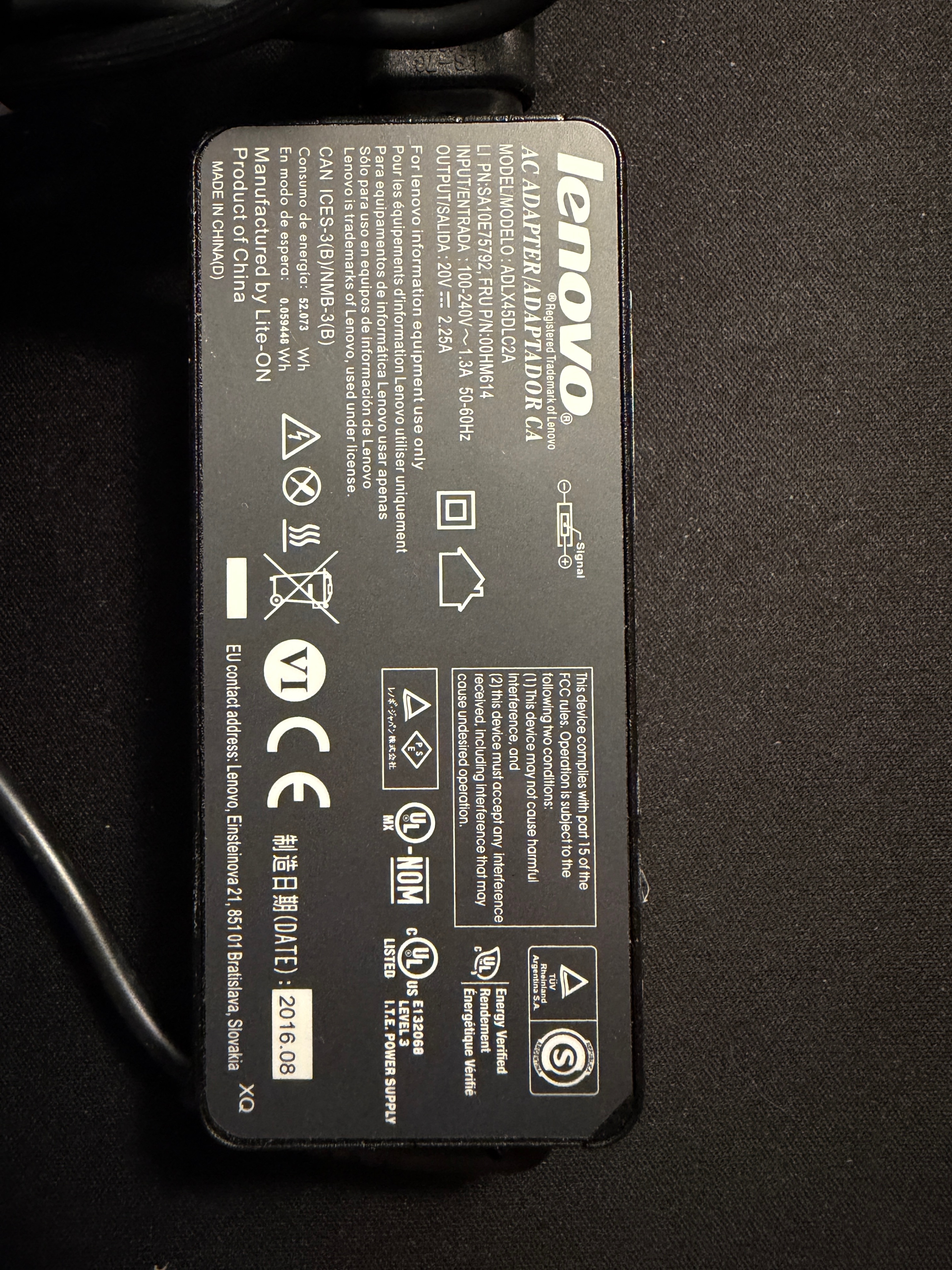 Thinkpad 45W AC Adapter - photo 2