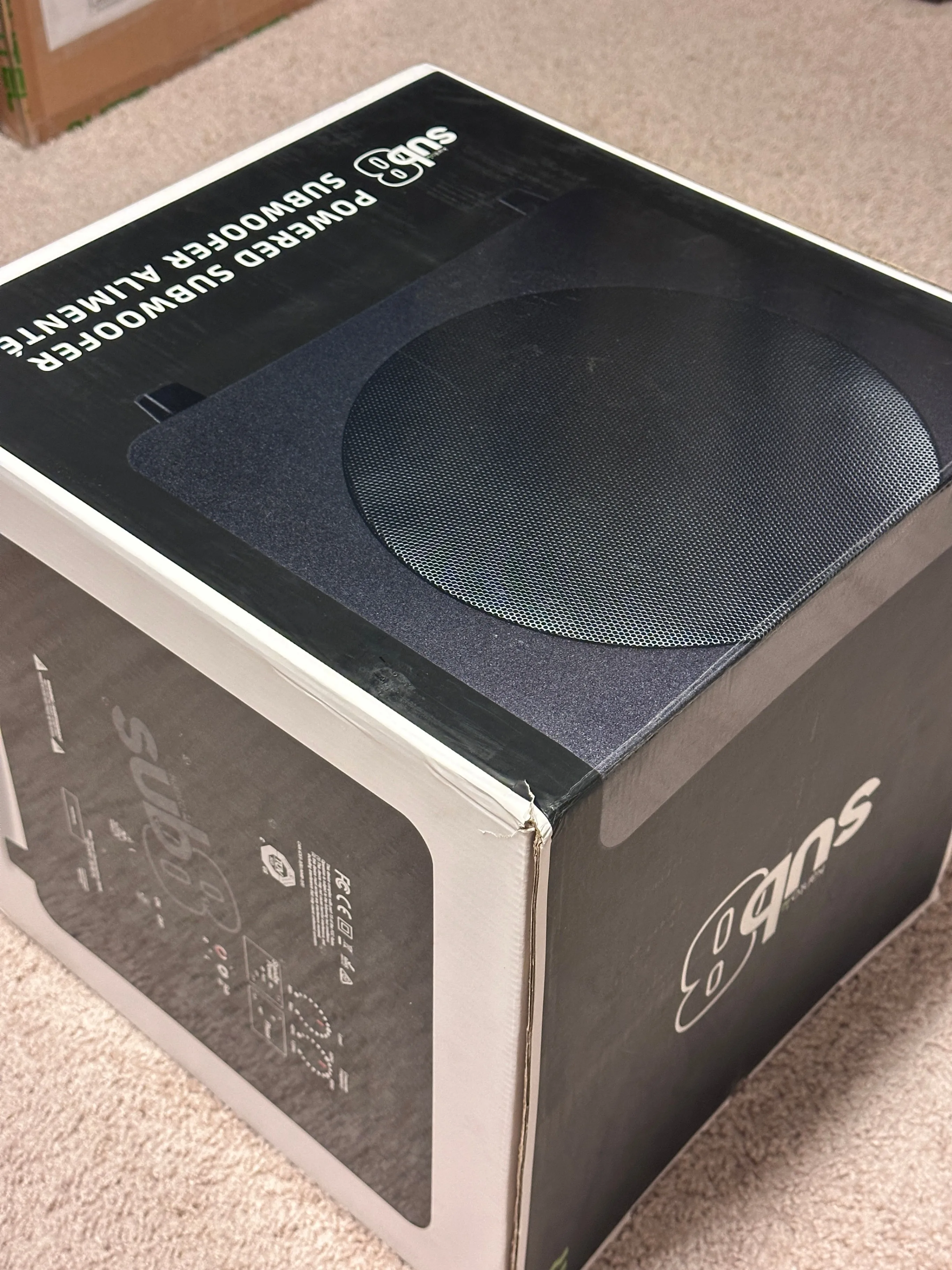 Kanto SUB8VMB Sealed Powered Subwoofer | 300W | 8" Woofer