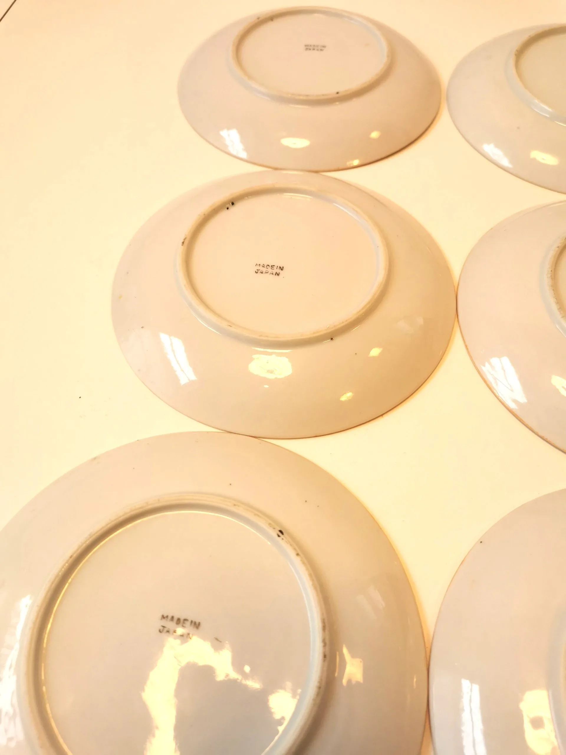 6 1950s MADE IN JAPAN Lusterware Plates Windmill Countryside image indicator(7)