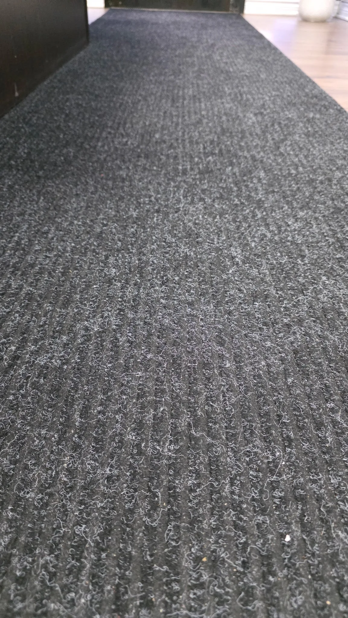 3' x 12' Black Runner Rug – Indoor/Outdoor, Non-Slip image indicator(2)