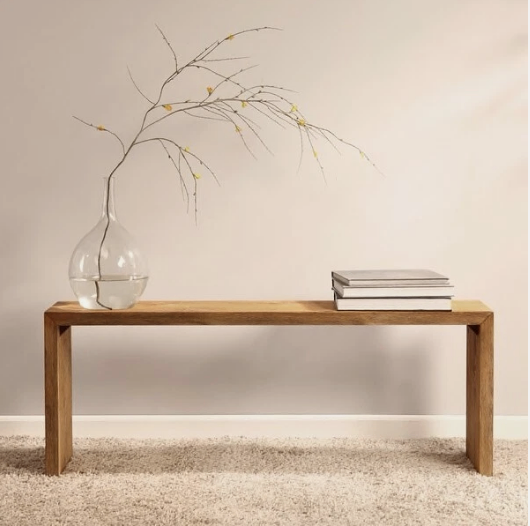Solid Wood Bedroom Entryway Bench