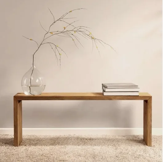 Solid Wood Bedroom Entryway Bench