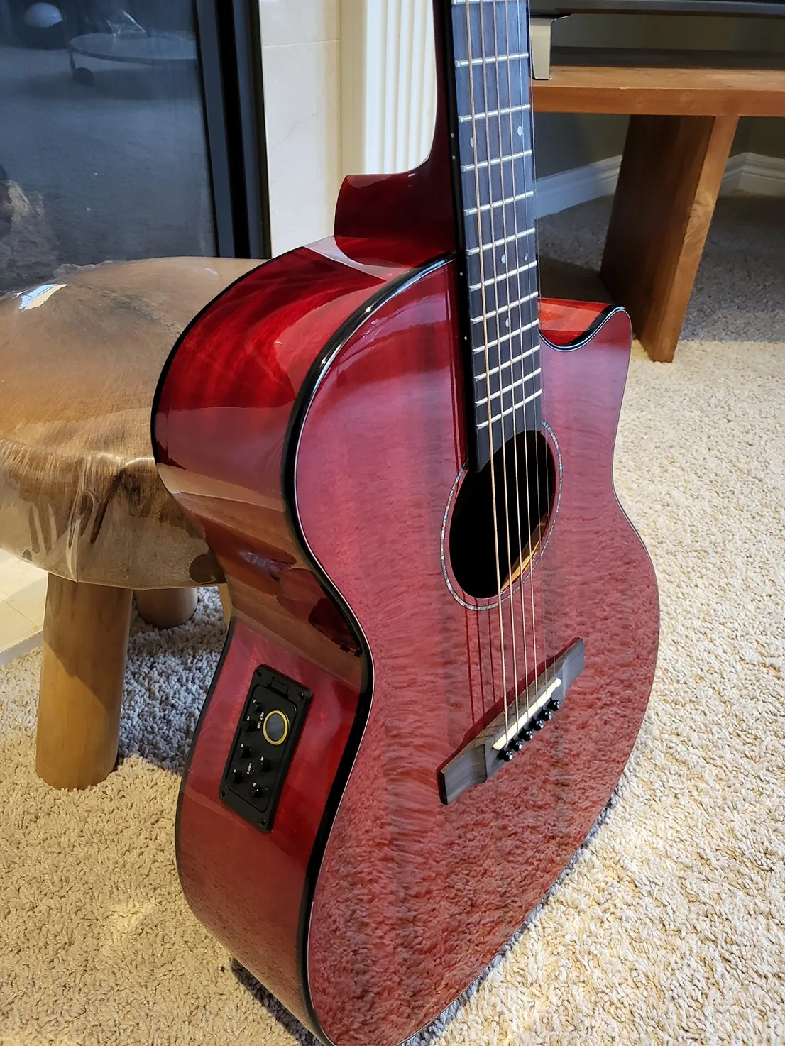 Minor Error-Top Solid Mahogany Acoustic Electric Guitar Built image indicator(4)