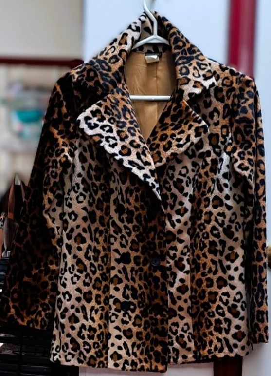 Women's Vintage Leopard Print Plush Blazer Jacket Made in USA - photo 2