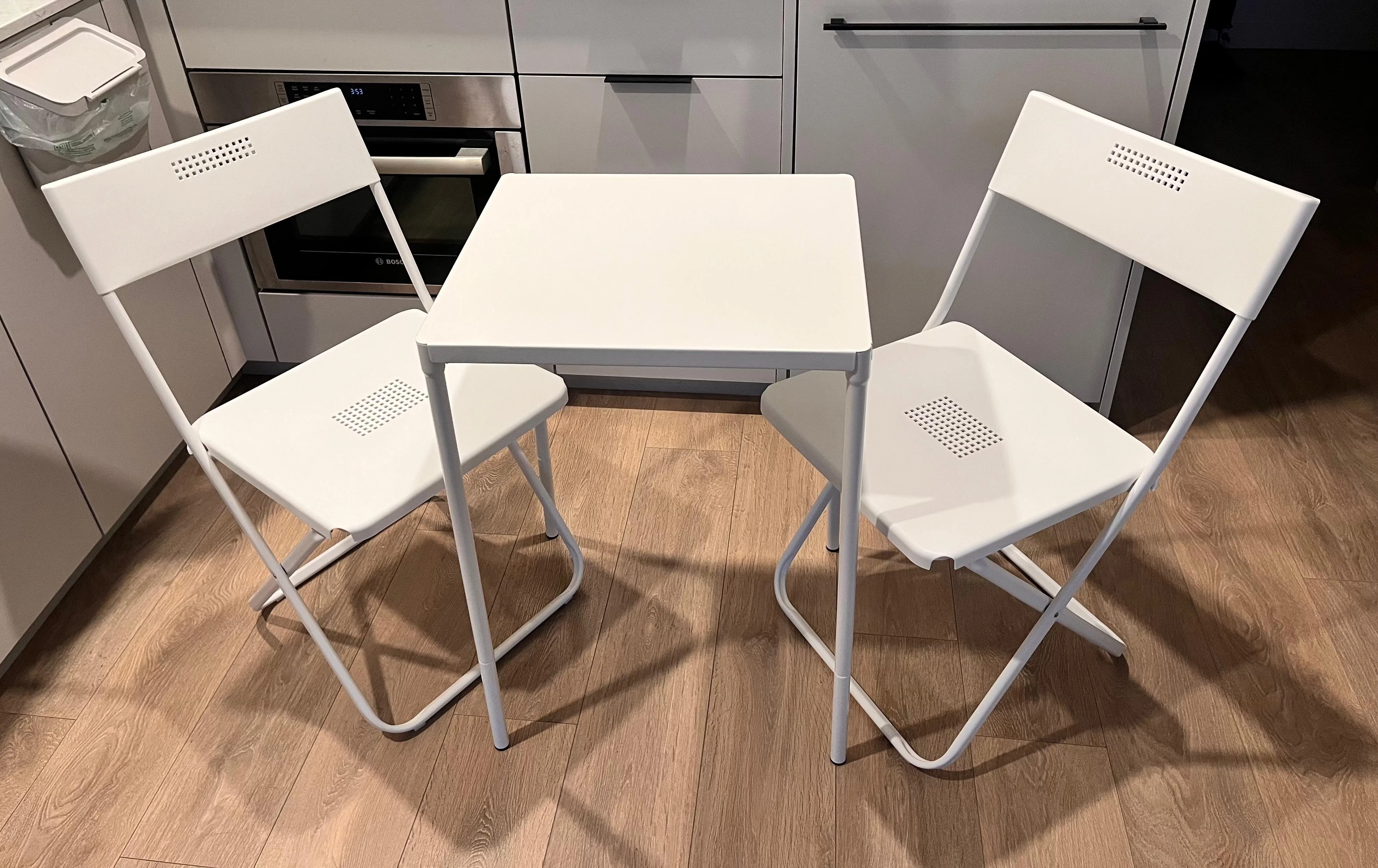 Moving sale! IKEA Bistro set, outdoor, white/white