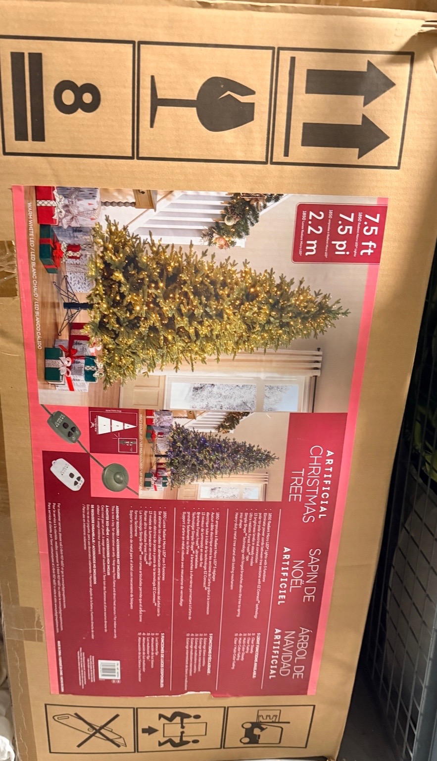 7.5 ft Pre-Lit Christmas Tree w/ Lights, Remote, Skirt & Ornamen - photo 3