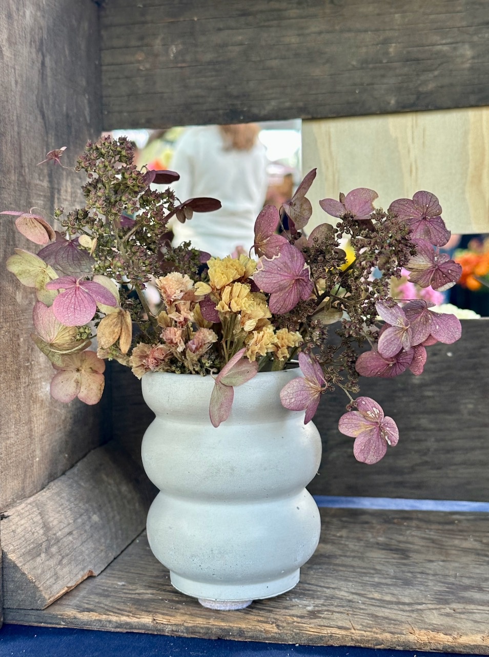 Bubble Vase with Dried Flowers