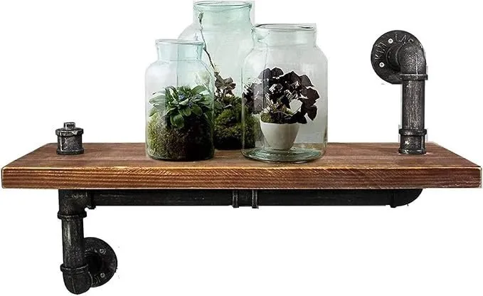 24 inch Industrial Pipe Shelving Bookshelf image indicator(2)