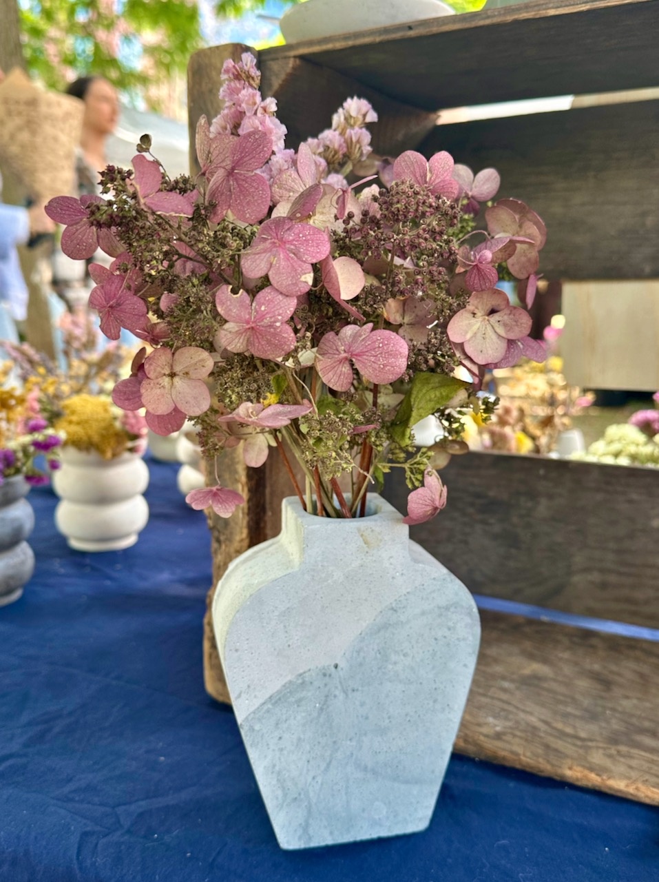 Tapered Vase with Dried Flowers