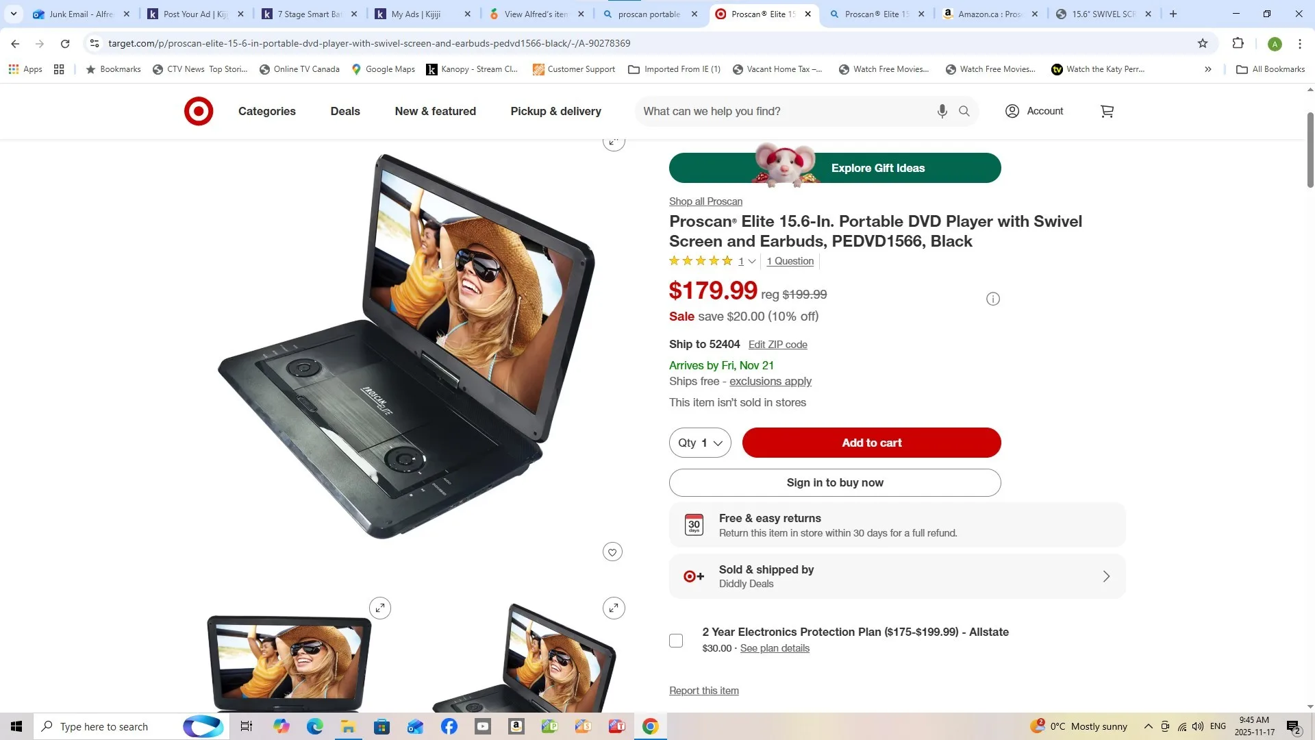 Portable DVD Player with Swivel Screen, BRAND NEW image indicator(9)