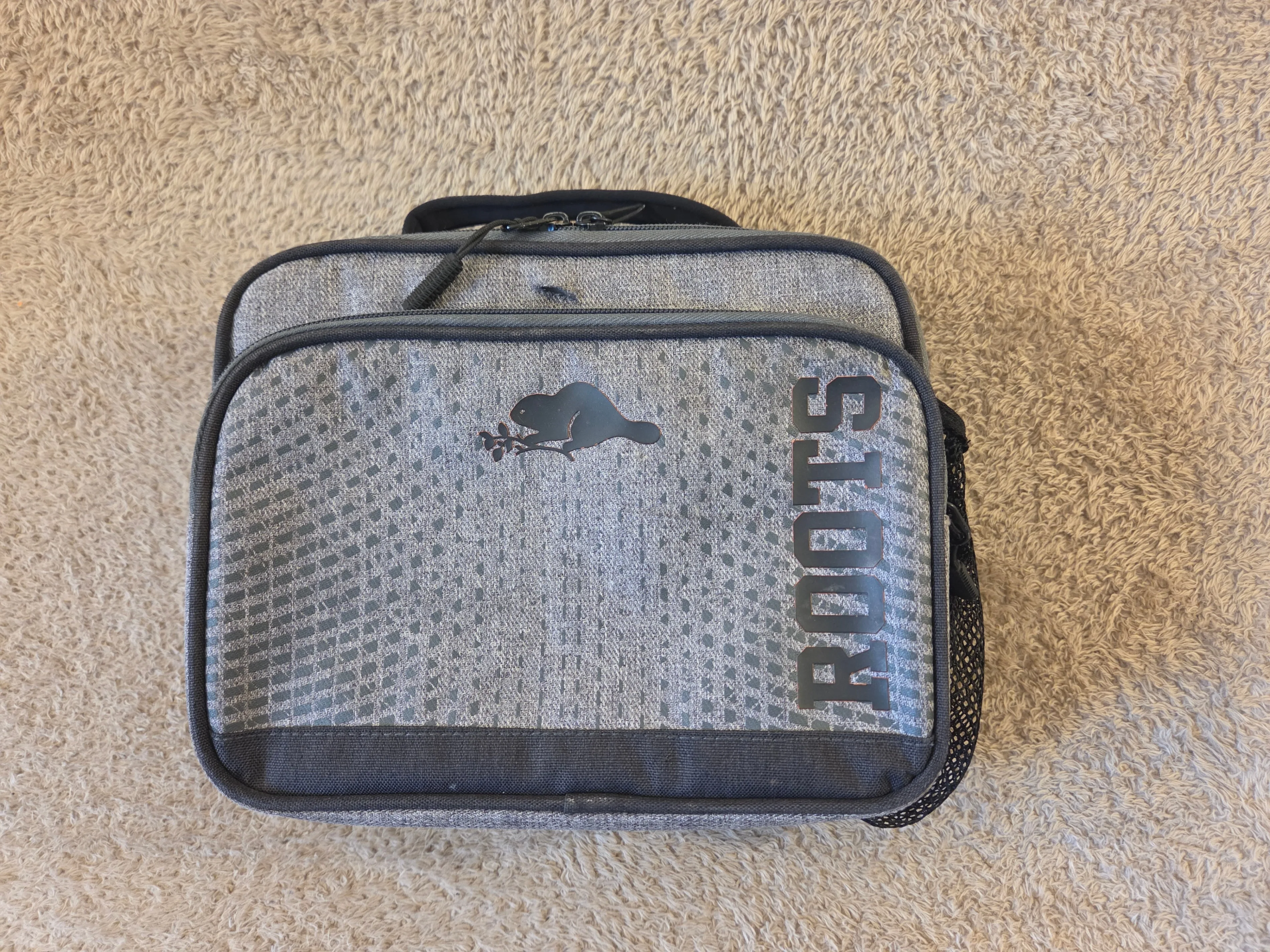 Roots insulated lunch bag + bento box, grey