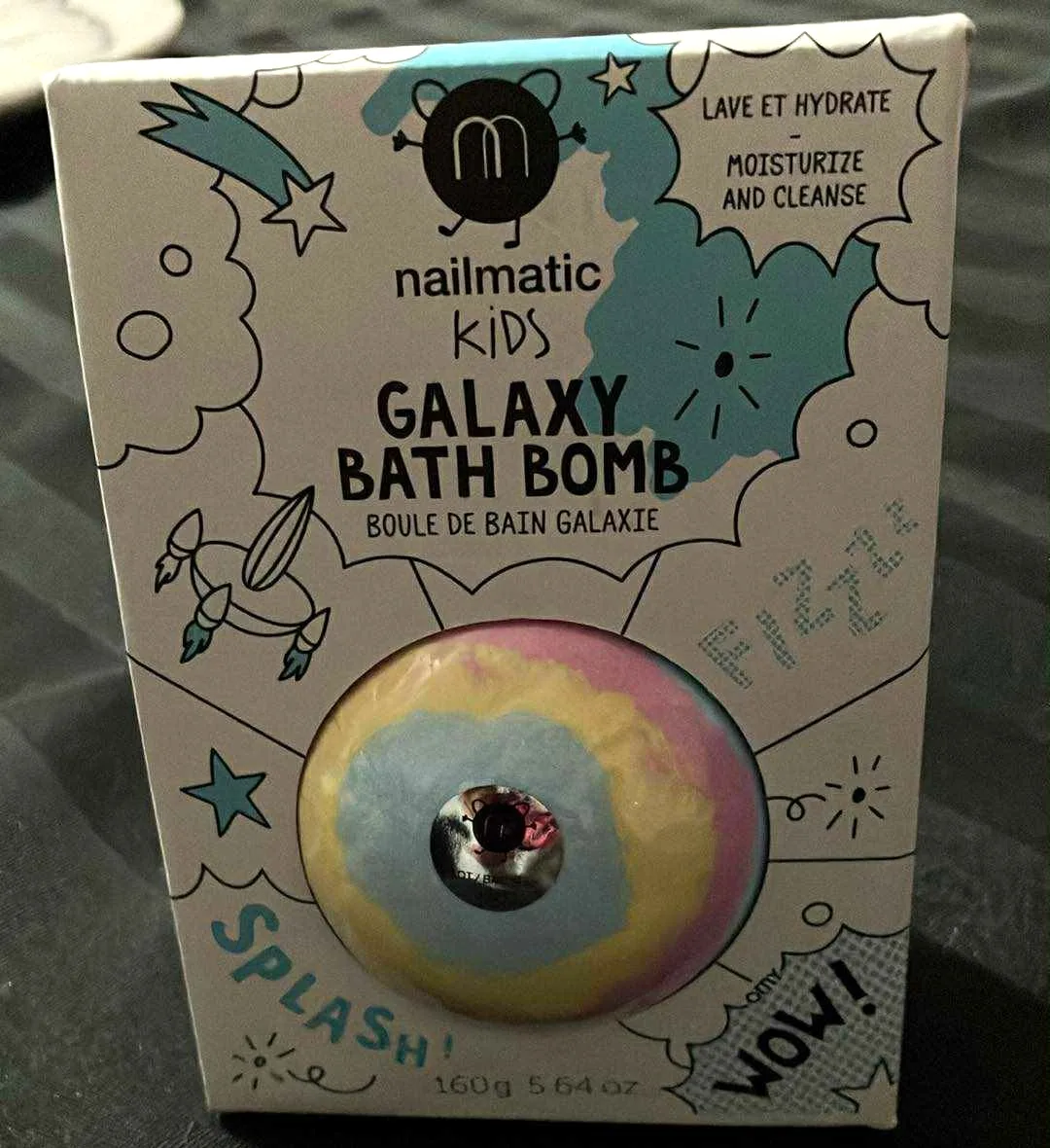 Nailmatic Kids Galaxy Bath Bomb Multi Colour Sweet Almond (New)