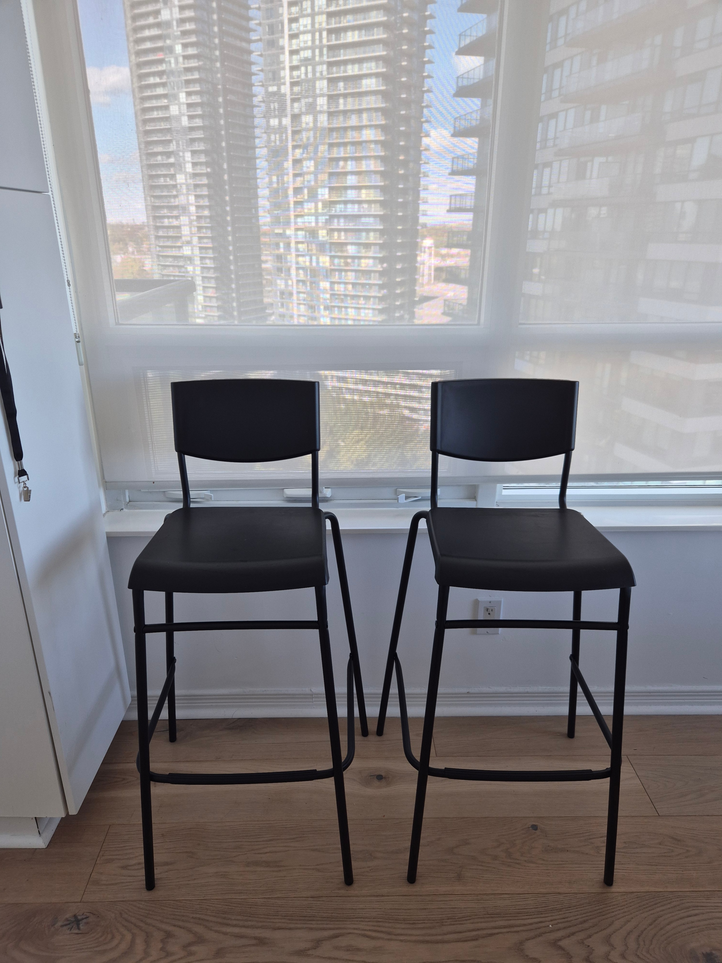 2x Bar stool with backrest - IKEA STIG