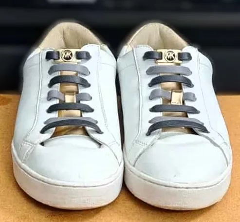 Michael Kors Genuine Leather Sneaker w/ No-Tie Elastic Shoelaces
