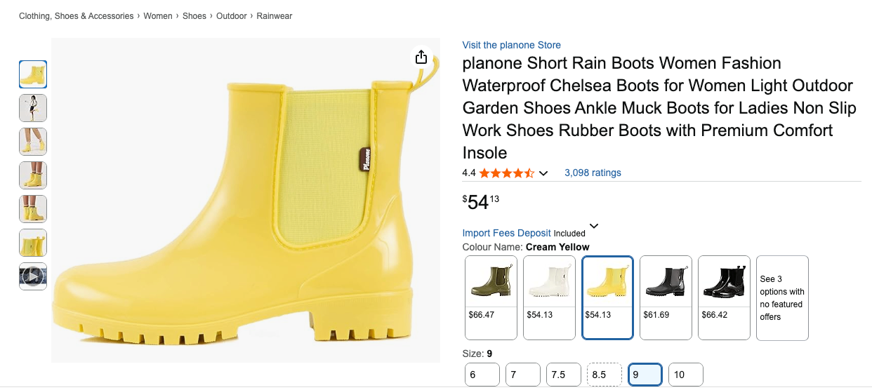 Women's Yellow Rain Boots - photo 3